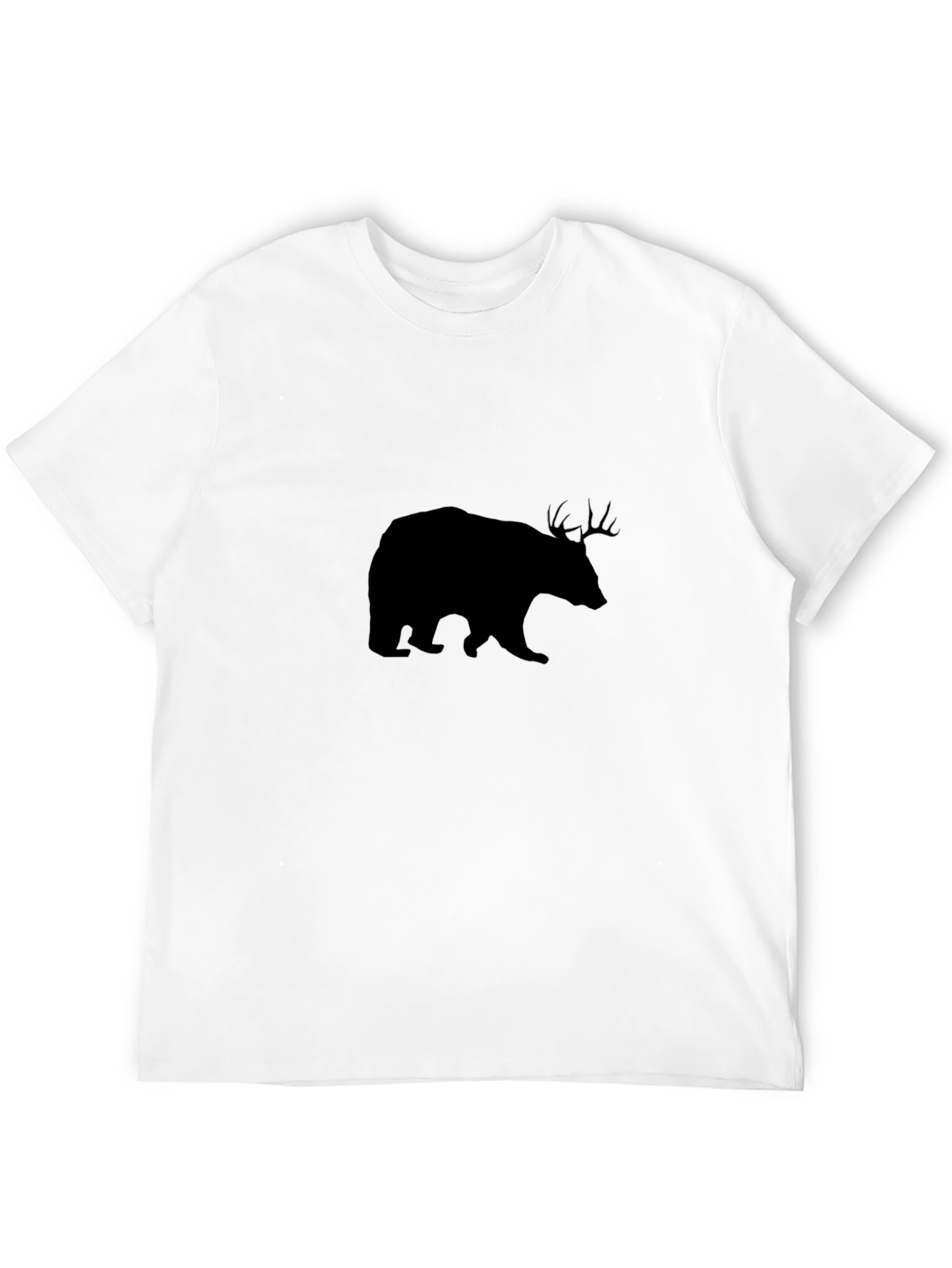 Bear Deer Hybrid Graphic Tee - Black