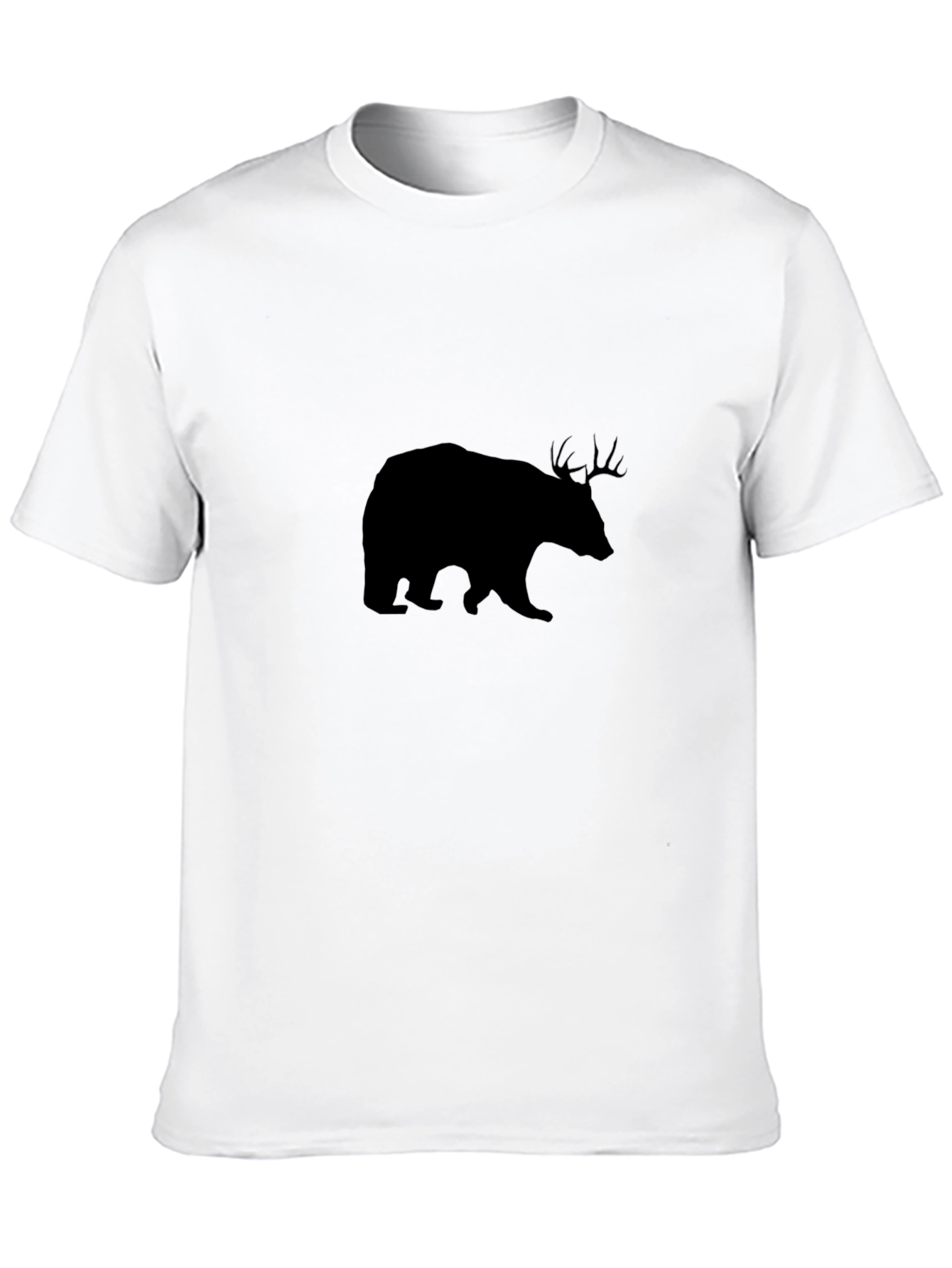 Bear Deer Hybrid Graphic Tee - Black