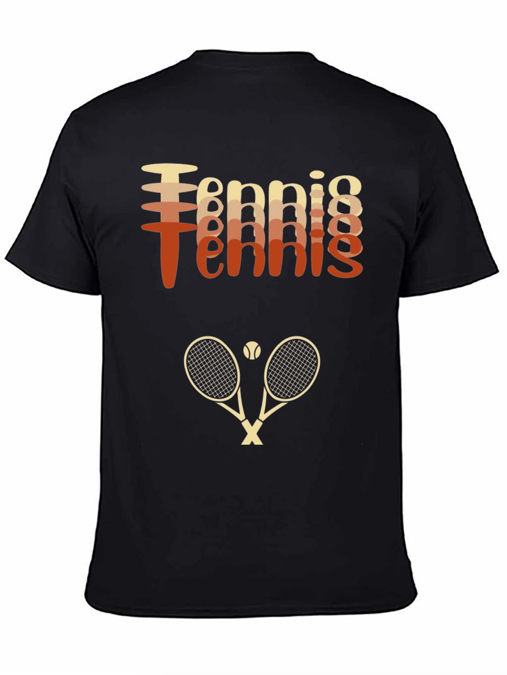 Retro Tennis Graphic Tee Shirt - Rackets & Ball