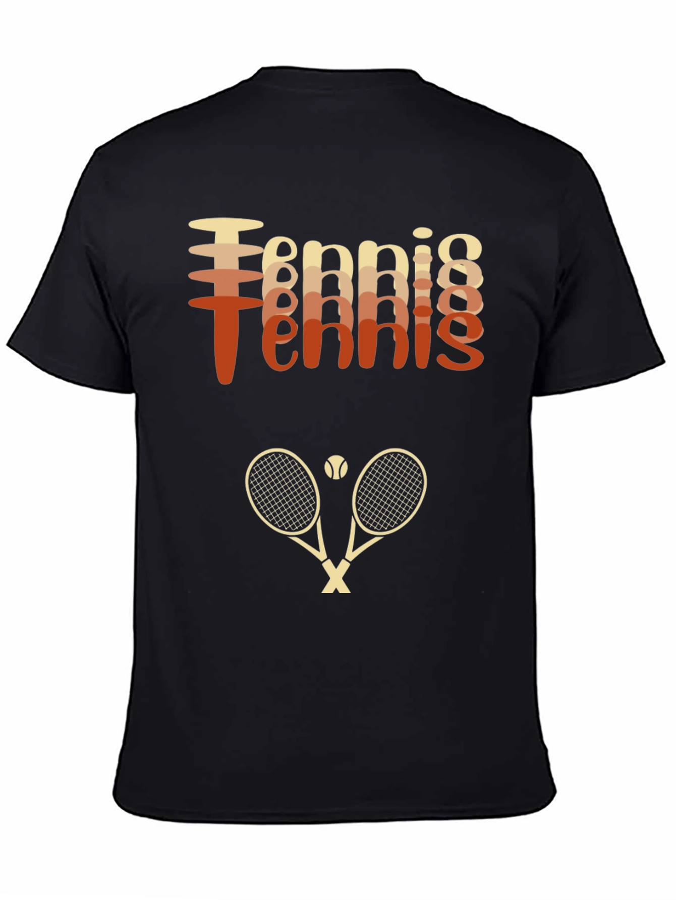 Retro Tennis Graphic Tee Shirt - Rackets & Ball