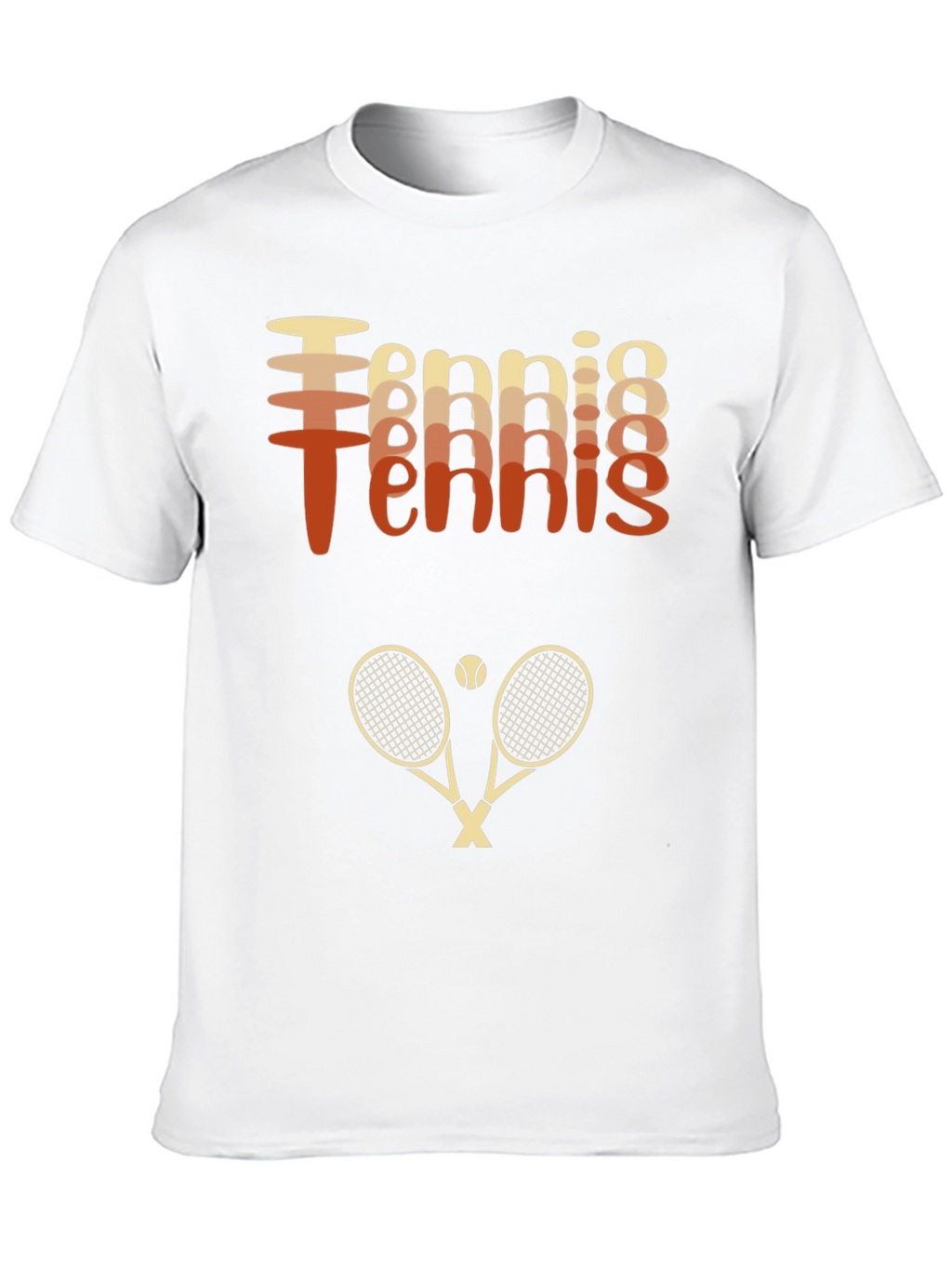 Retro Tennis Graphic Tee Shirt - Rackets & Ball