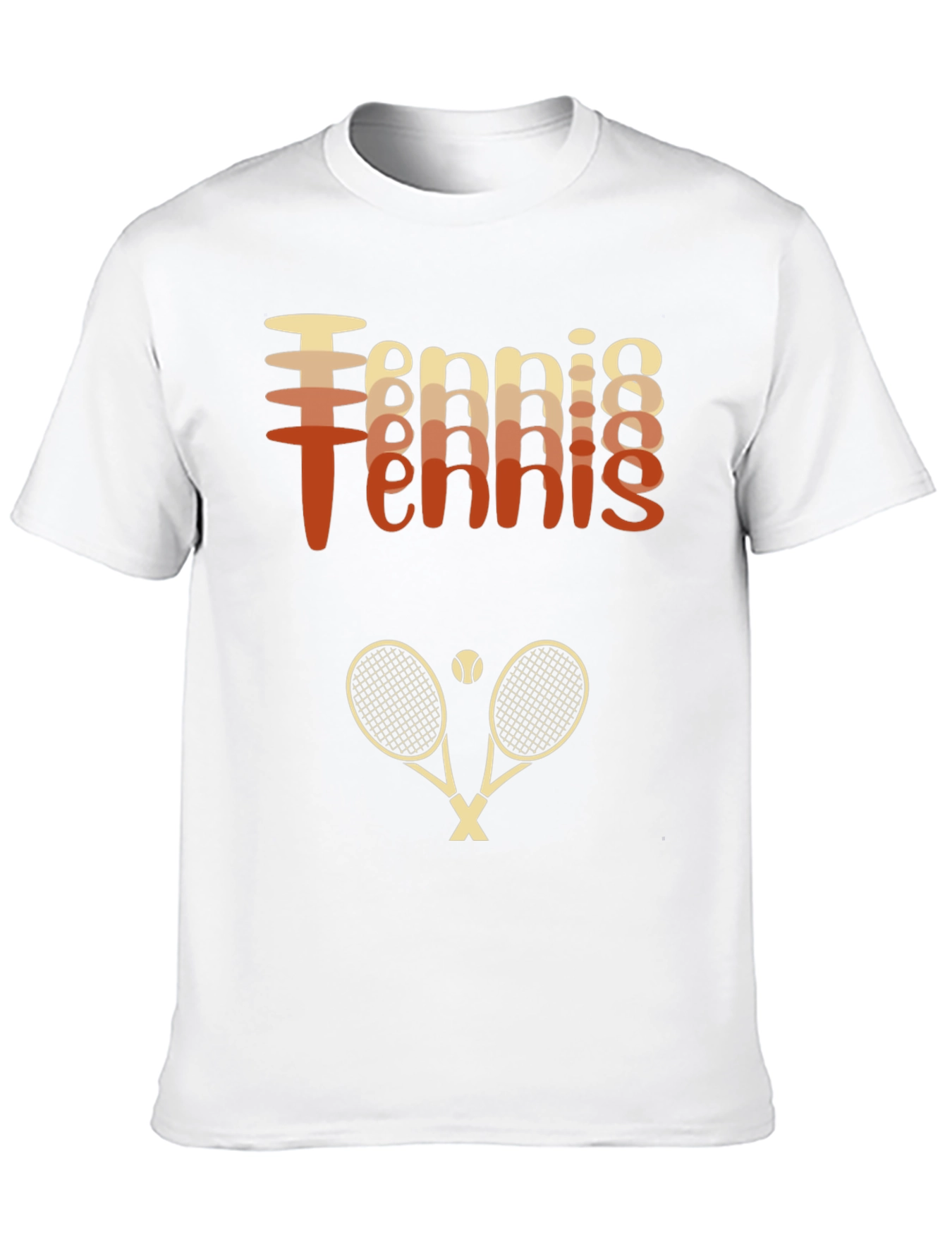 Retro Tennis Graphic Tee Shirt - Rackets & Ball