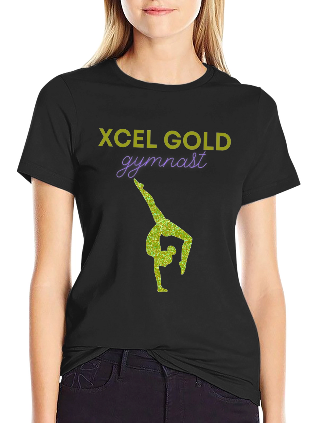 Xcel Gold Gymnast T-Shirt - Stylish Gymnastics Apparel