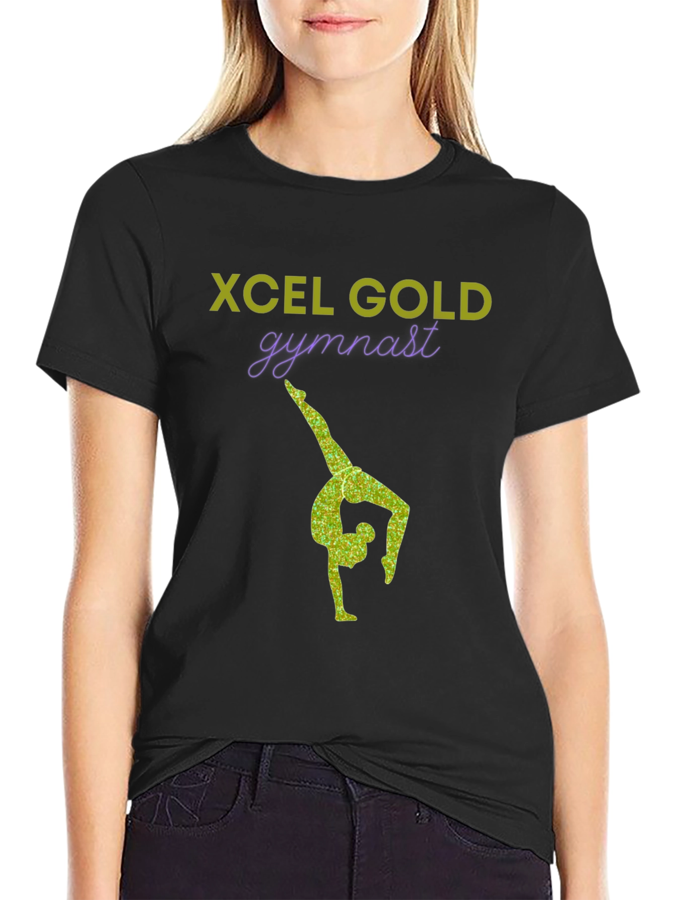 Xcel Gold Gymnast T-Shirt - Stylish Gymnastics Apparel