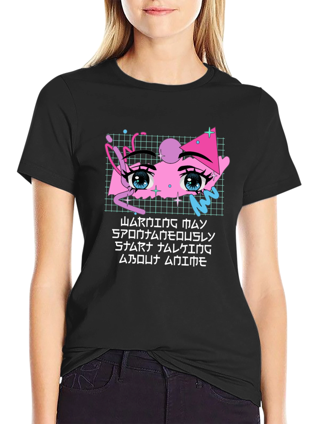 Anime Eyes Graphic Tee - Streetwear Style
