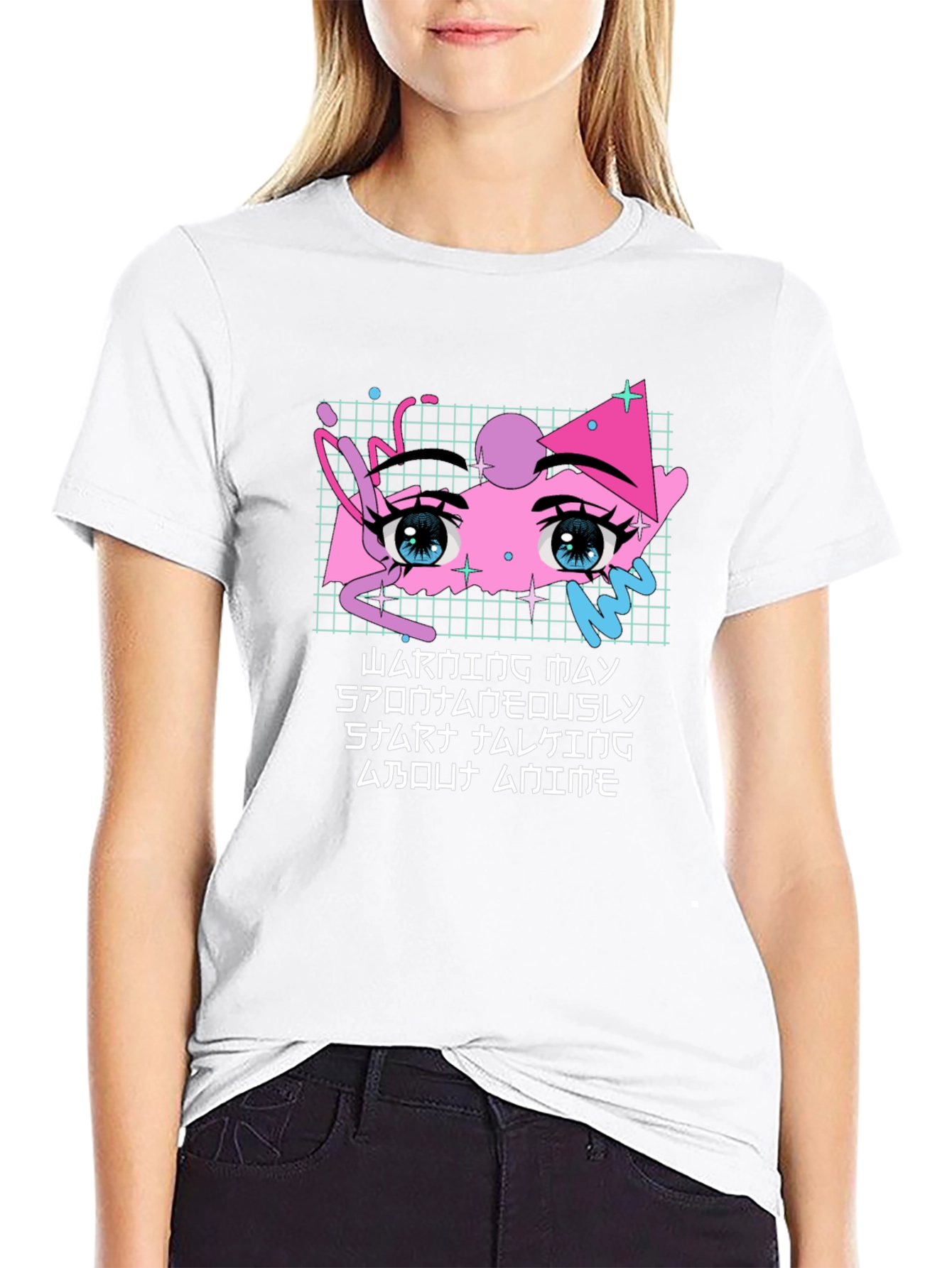 Anime Eyes Graphic Tee - Streetwear Style