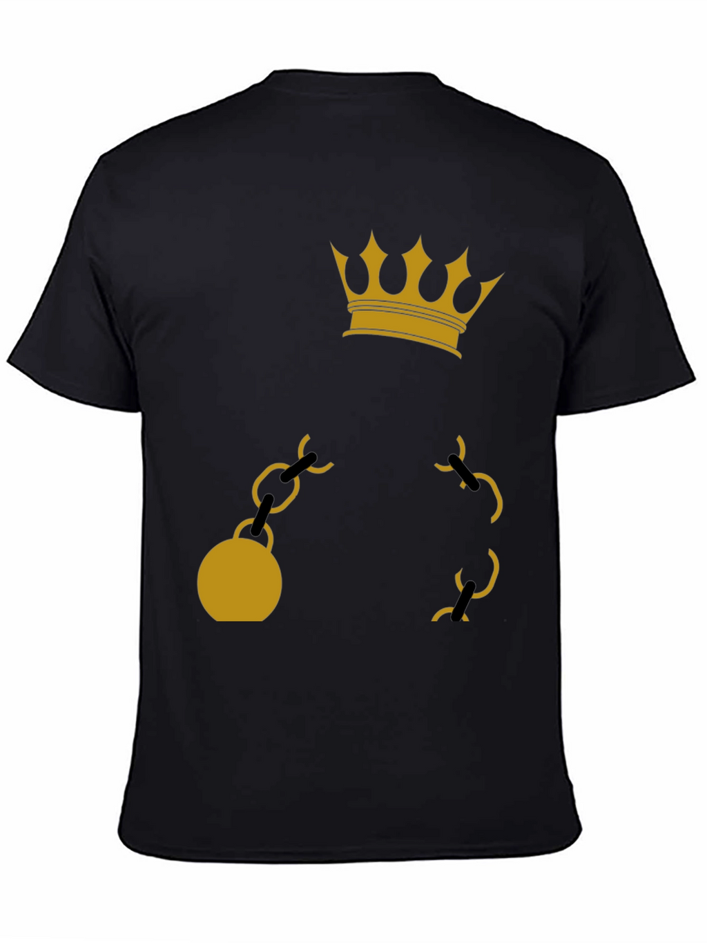 Crown & Chain Graphic Tee - Black