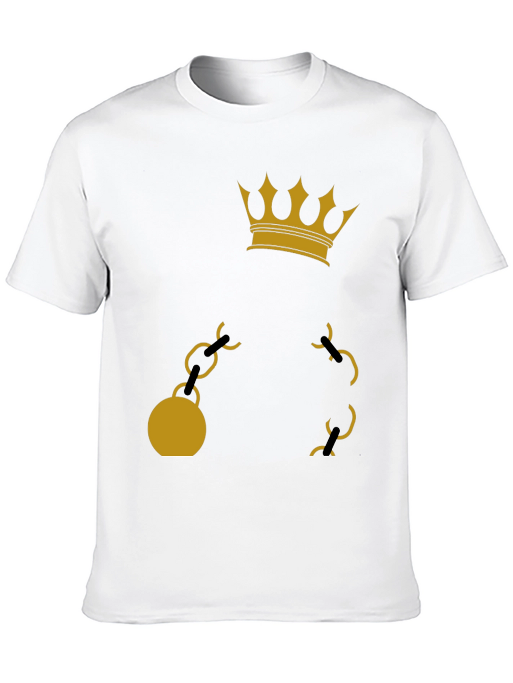 Crown & Chain Graphic Tee - Black