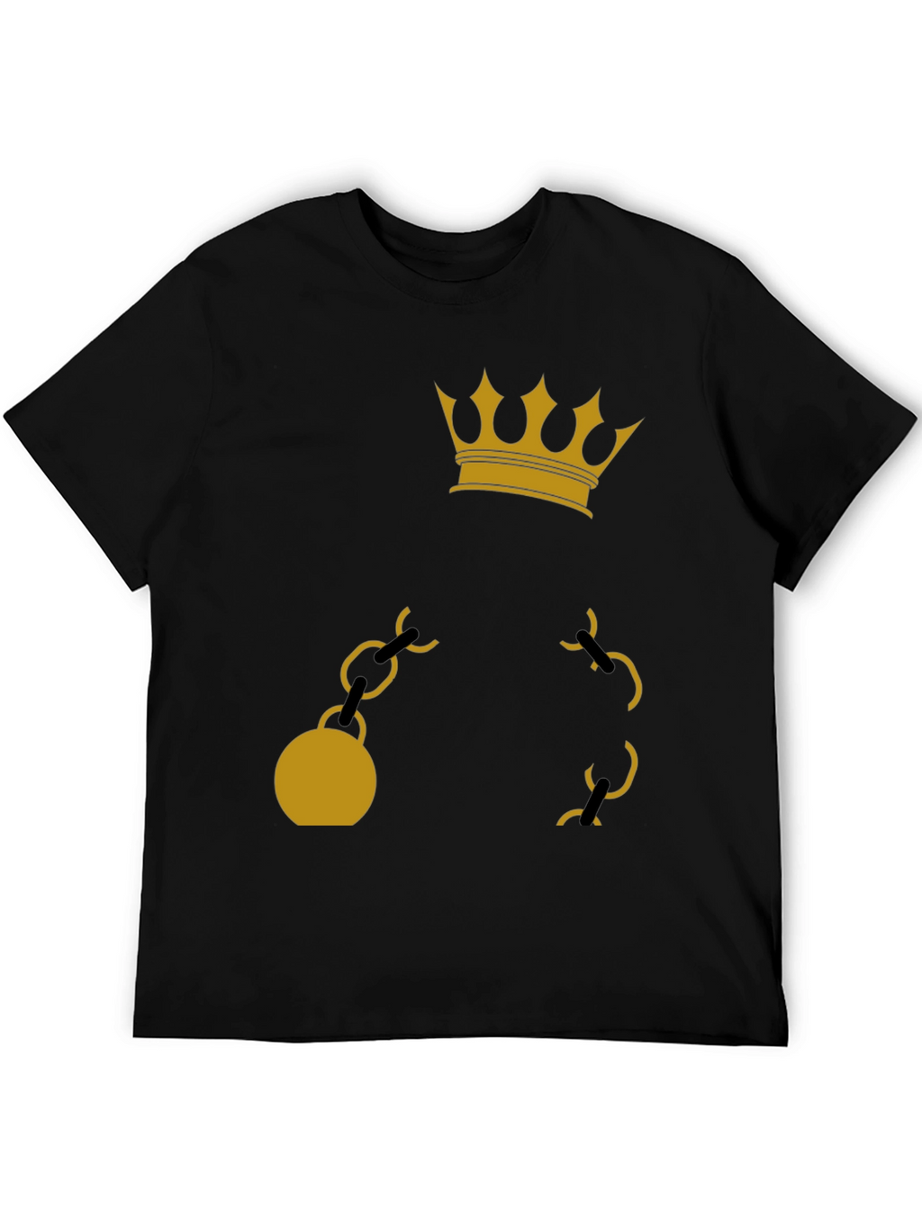 Crown & Chain Graphic Tee - Black