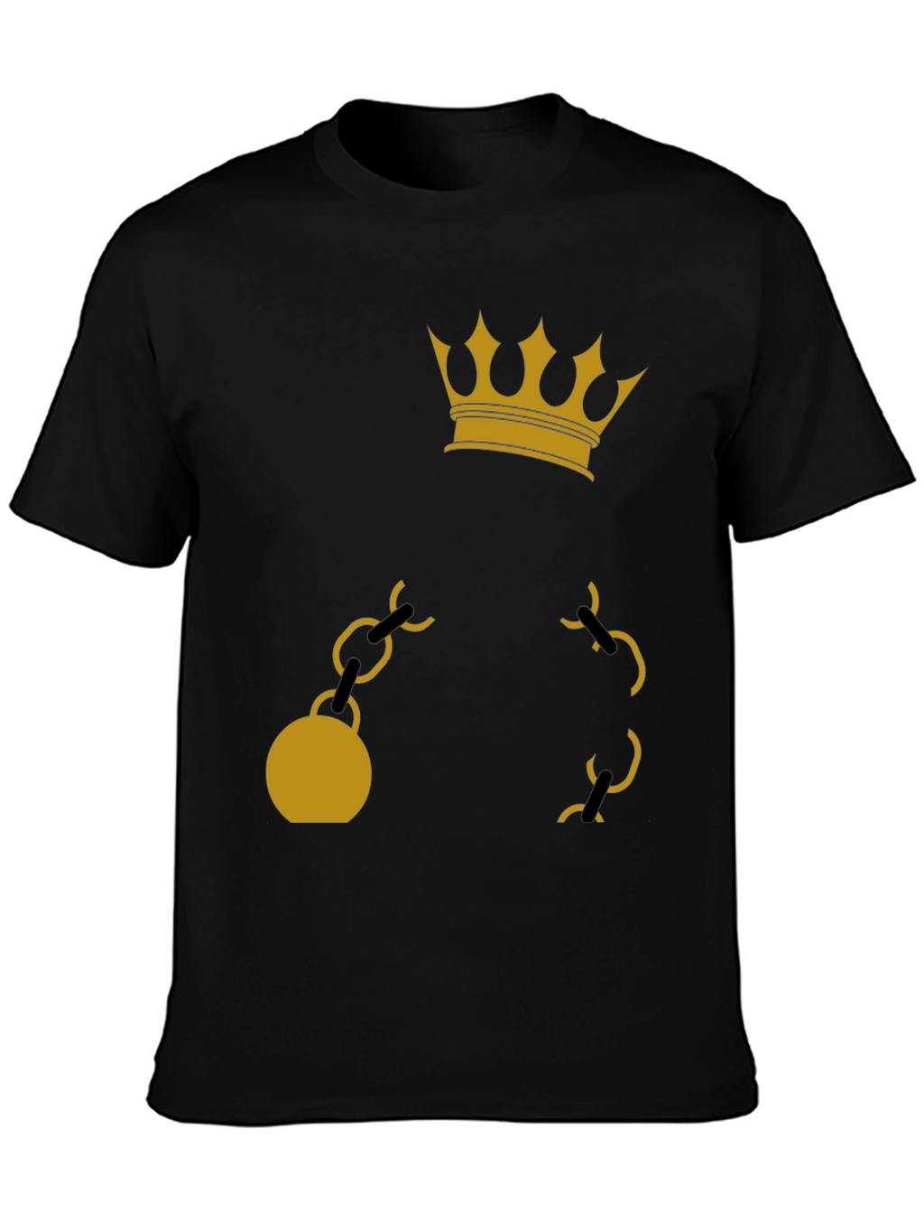 Crown & Chain Graphic Tee - Black