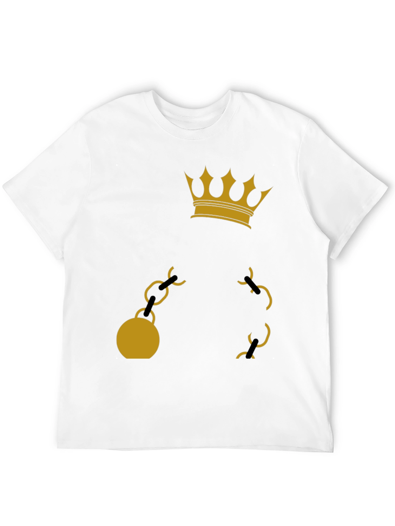 Crown & Chain Graphic Tee - Black