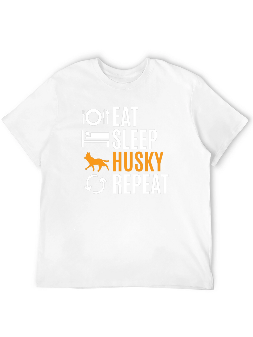 Eat Sleep Husky Repeat Black T-Shirt