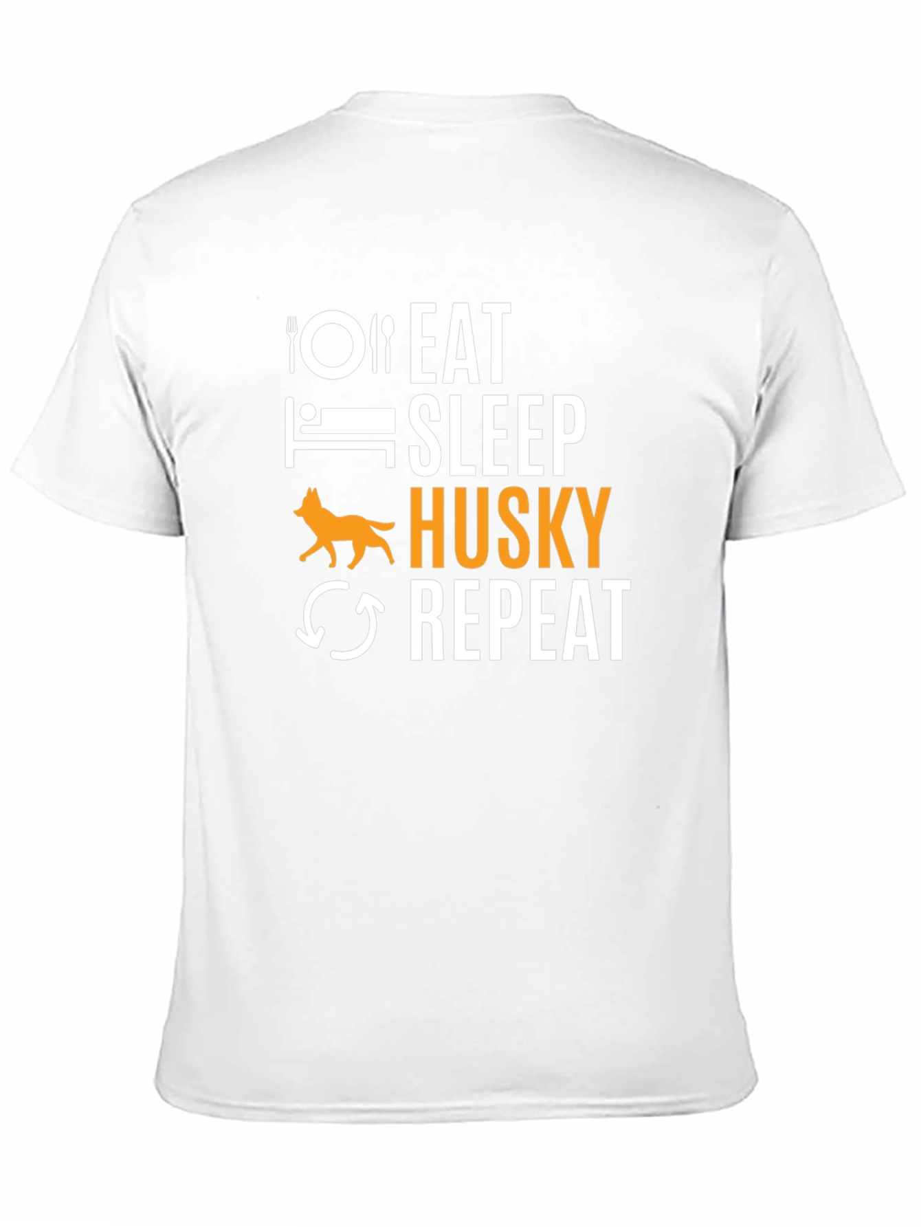 Eat Sleep Husky Repeat Black T-Shirt