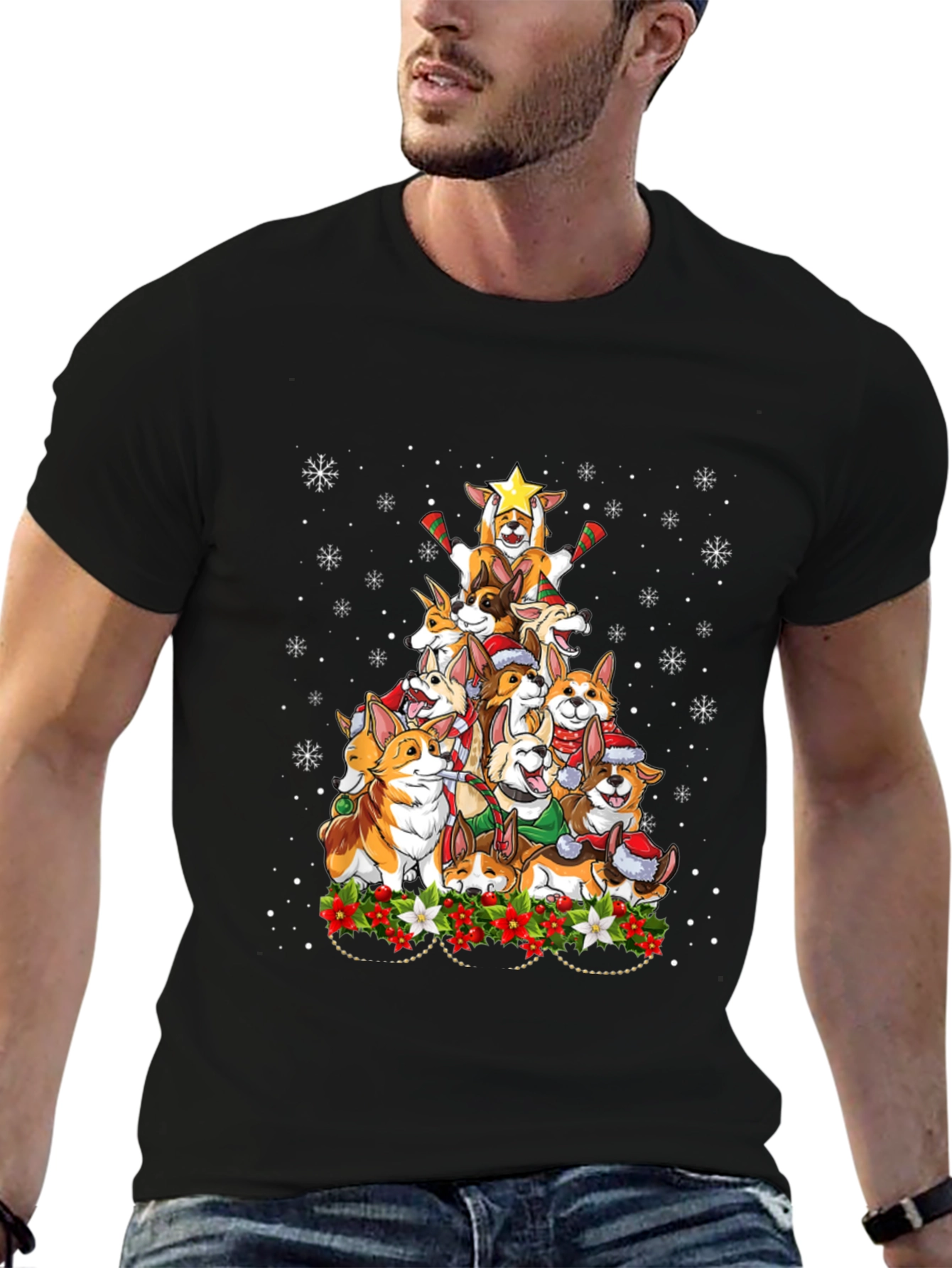 Corgi Christmas Tree T-Shirt