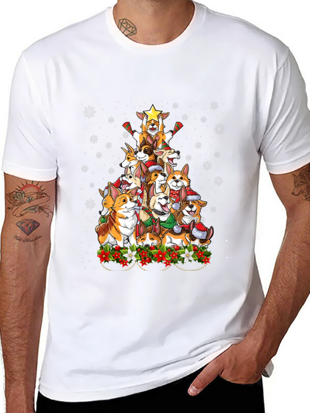 Corgi Christmas Tree T-Shirt