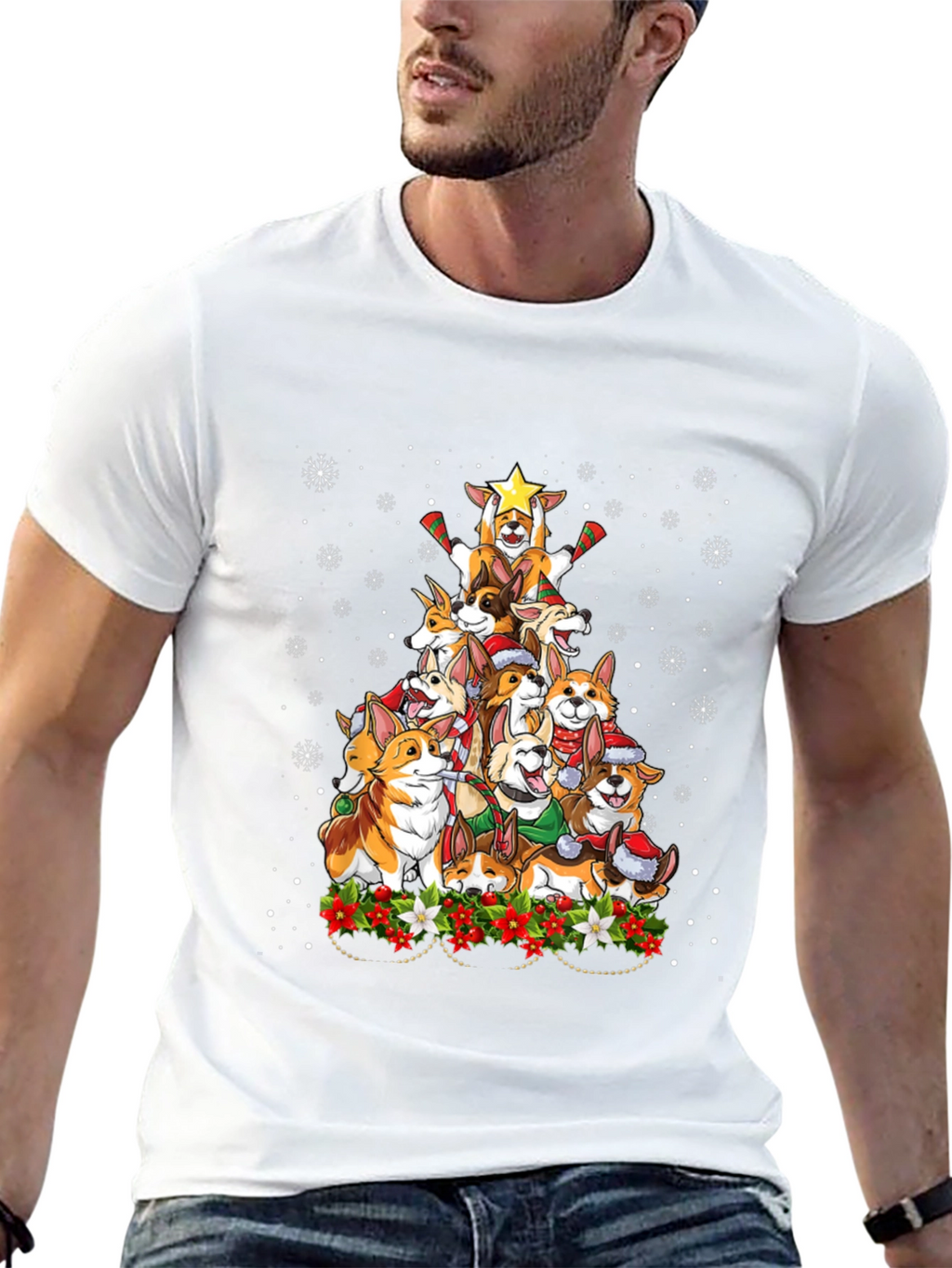 Corgi Christmas Tree T-Shirt