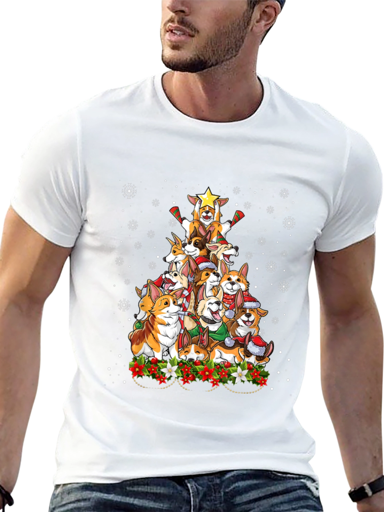 Corgi Christmas Tree T-Shirt