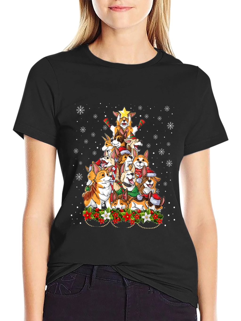 Corgi Christmas Tree T-Shirt