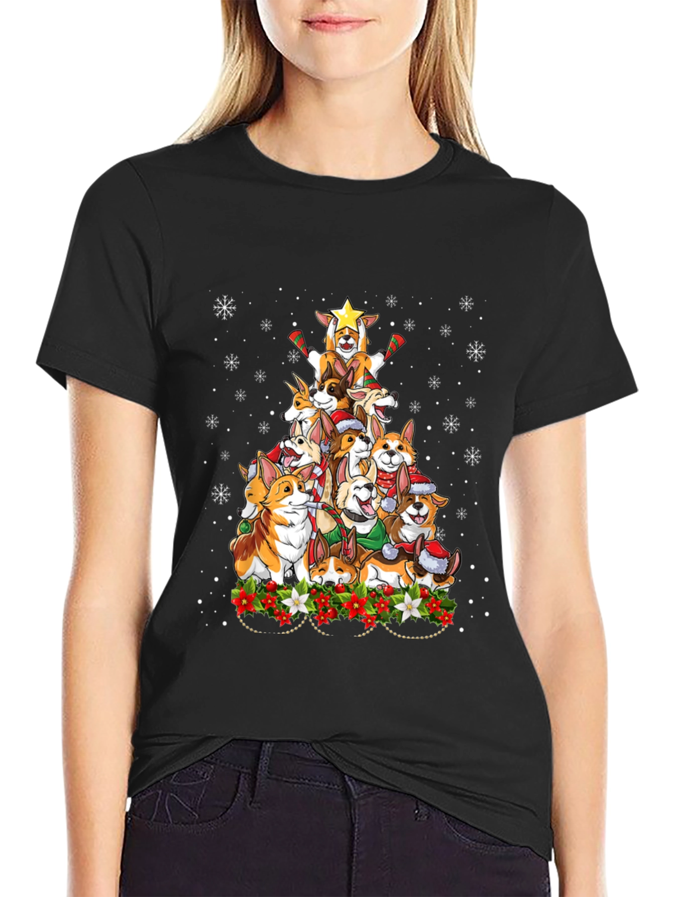 Corgi Christmas Tree T-Shirt