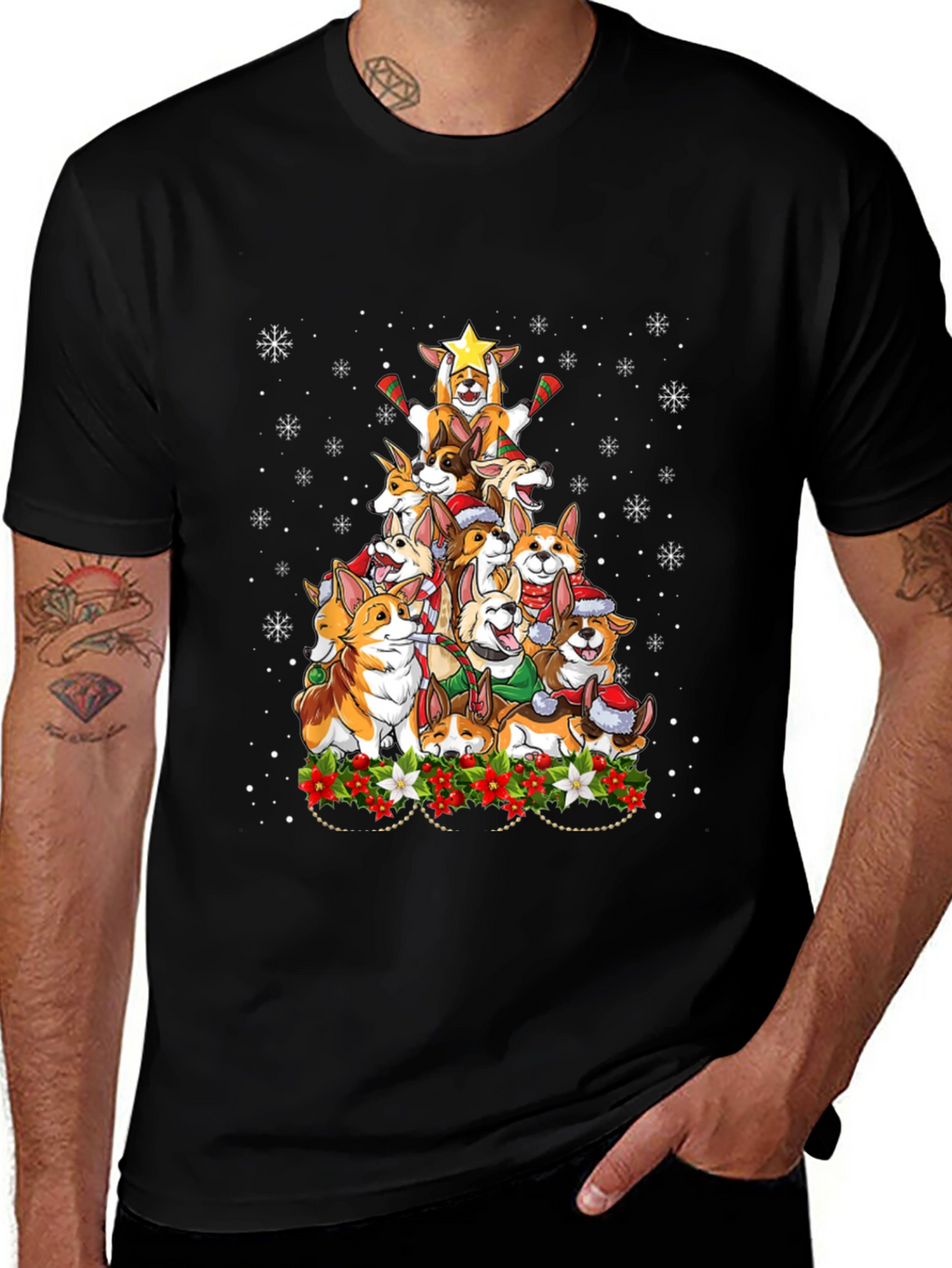 Corgi Christmas Tree T-Shirt