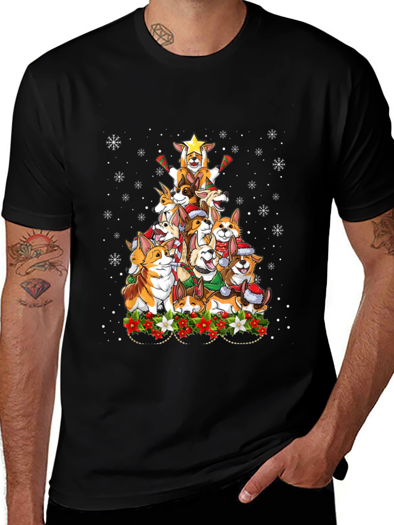 Corgi Christmas Tree T-Shirt