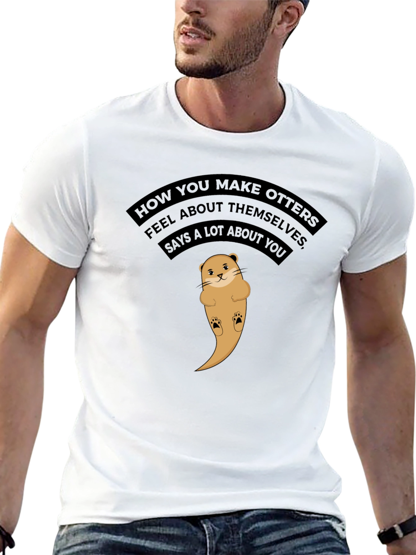 Cute Otter Graphic T-Shirt - Feel Good Tee