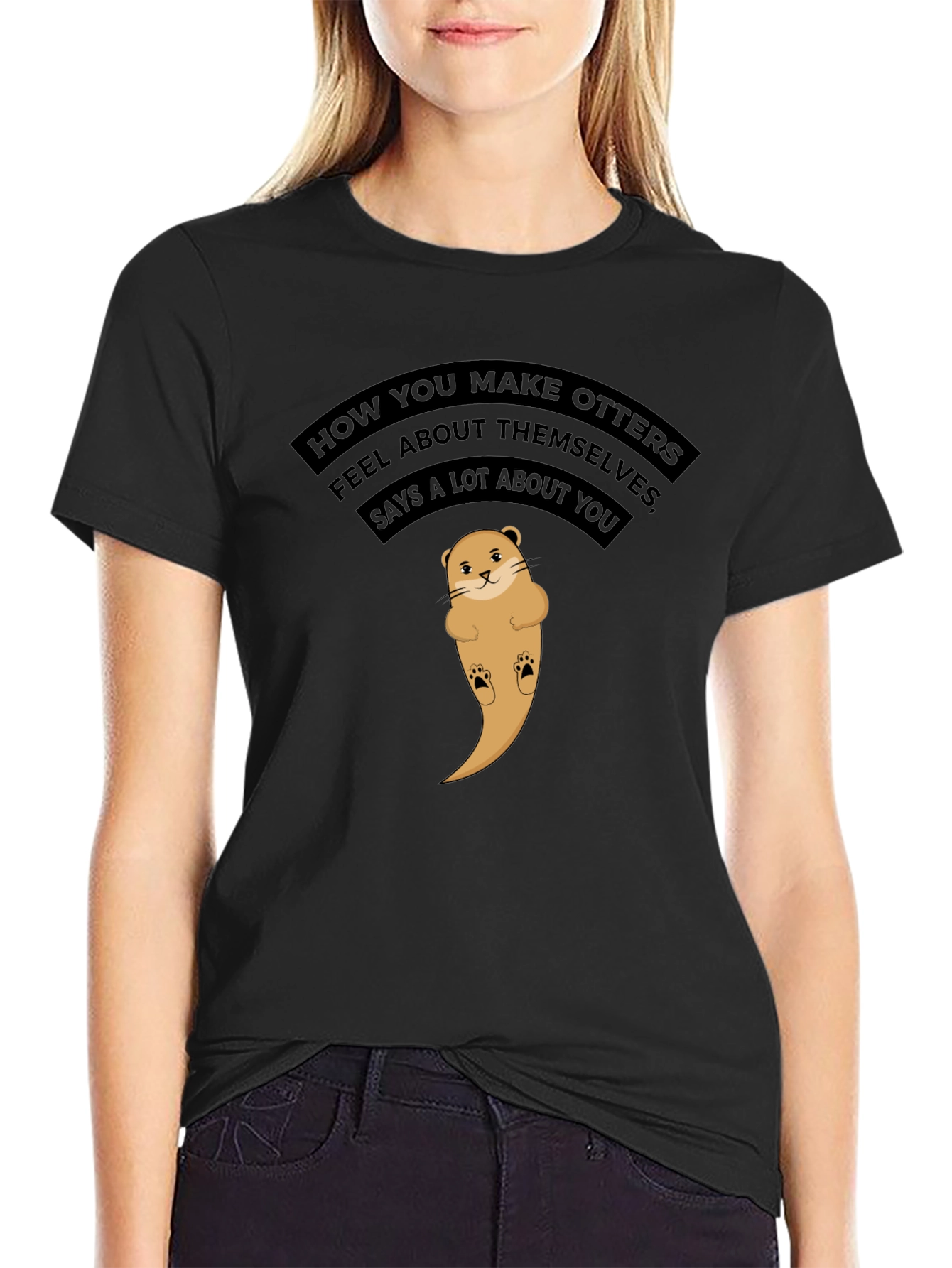 Cute Otter Graphic T-Shirt - Feel Good Tee