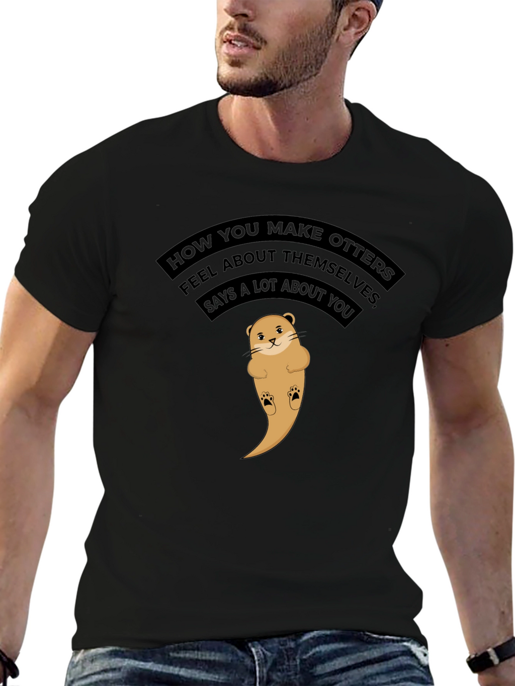 Cute Otter Graphic T-Shirt - Feel Good Tee