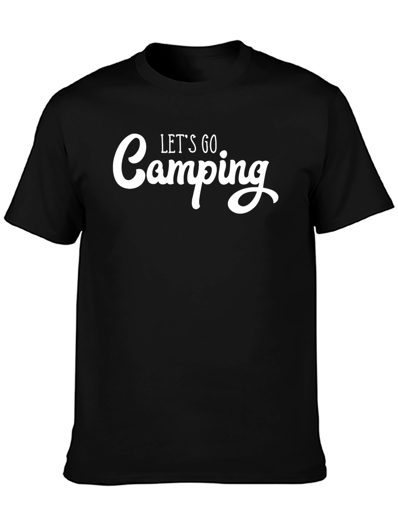 Lets Go Camping Black T-Shirt