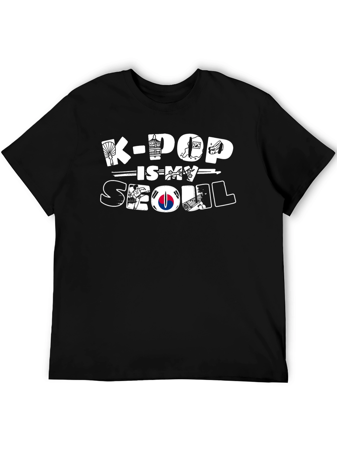 K-Pop Is My Seoul Black Graphic Tee