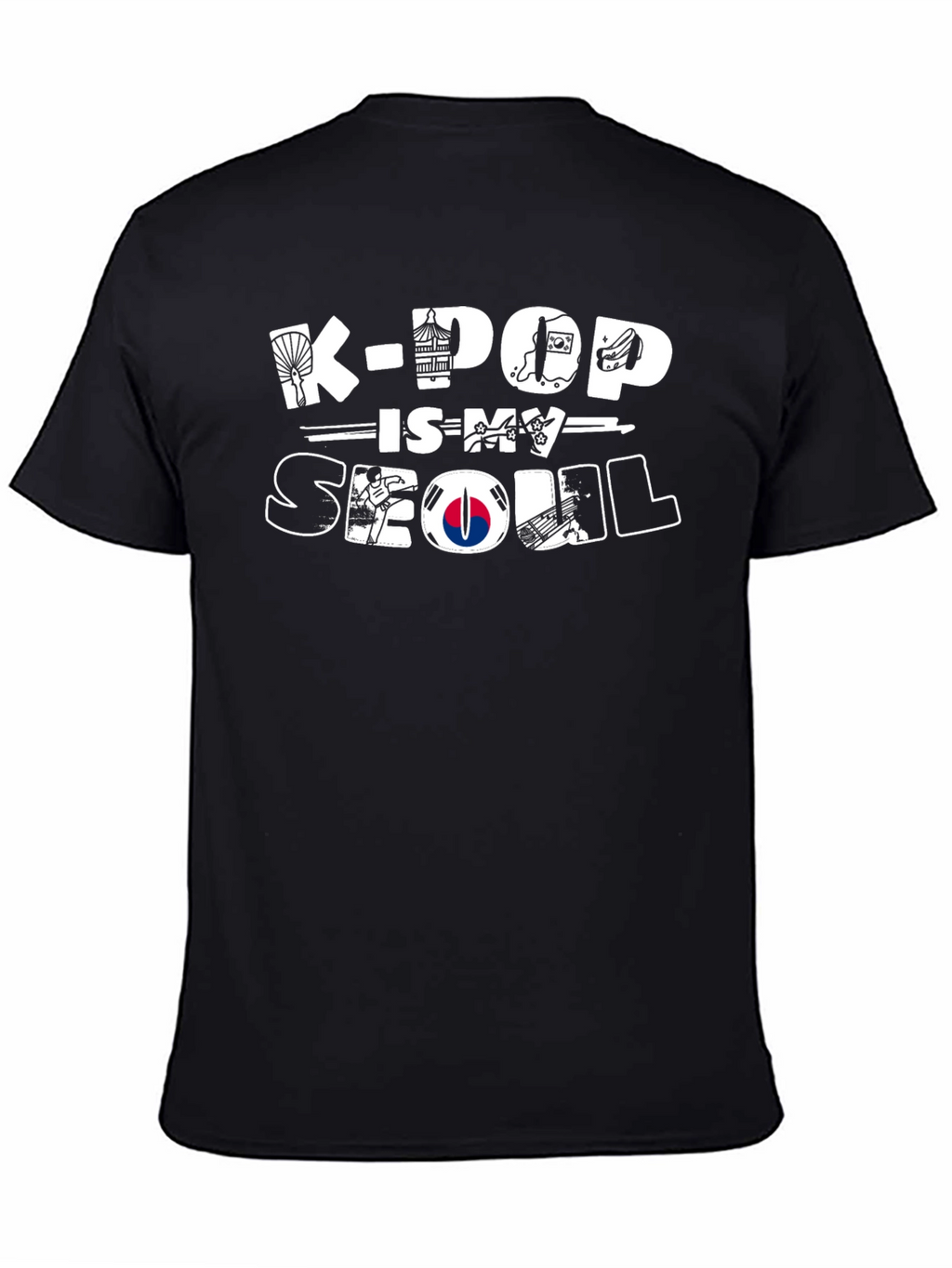 K-Pop Is My Seoul Black Graphic Tee