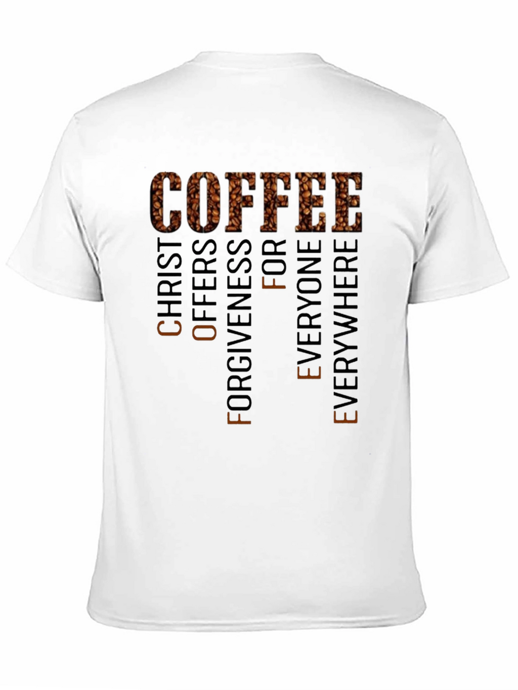 Coffee Christ Offers Forgiveness Black T-Shirt