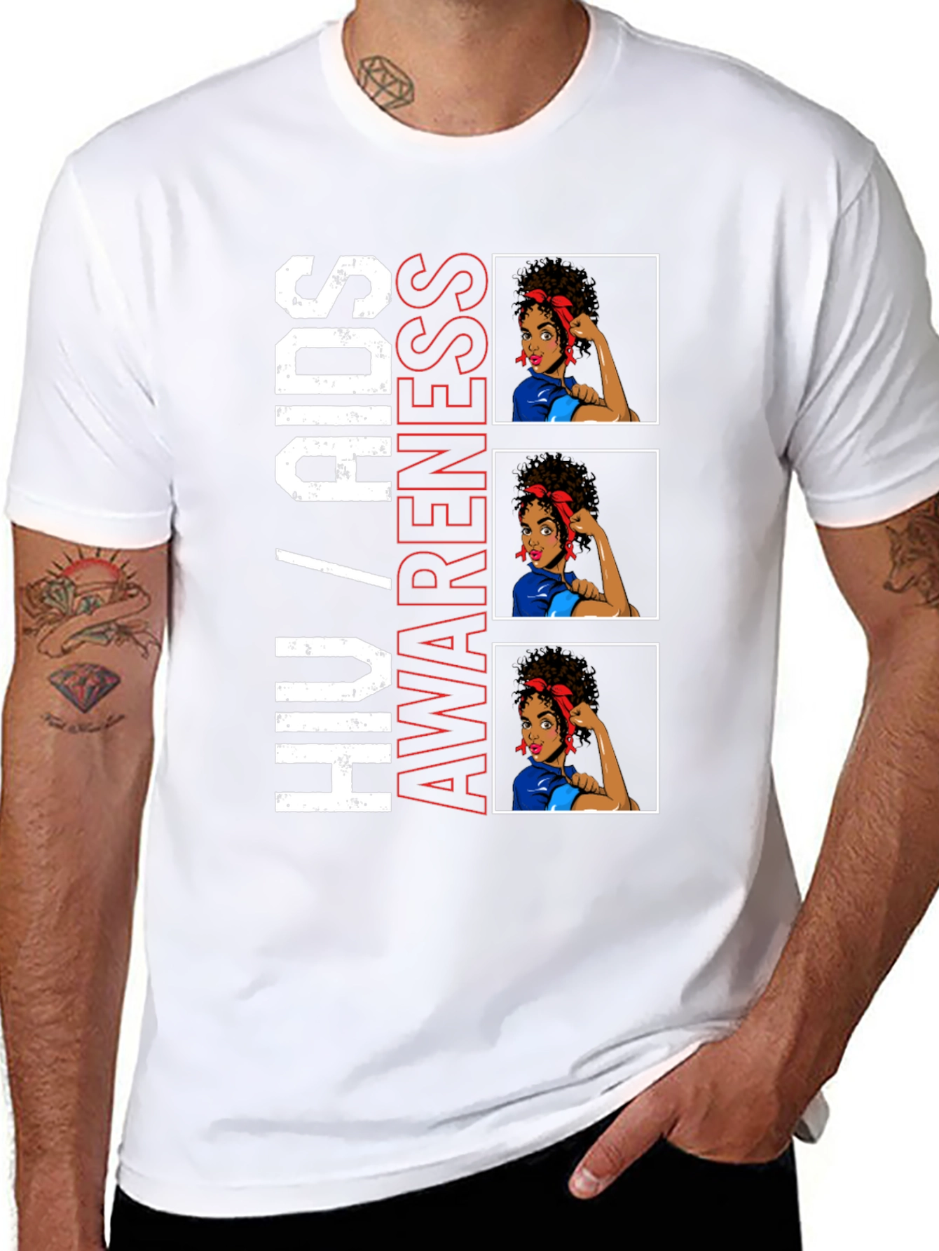 HIV/AIDS Awareness T-Shirt Graphic Tee