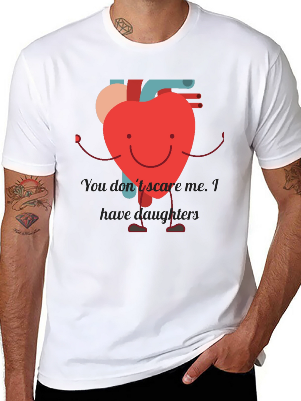 Heart Dad T-Shirt - Daughter Protection