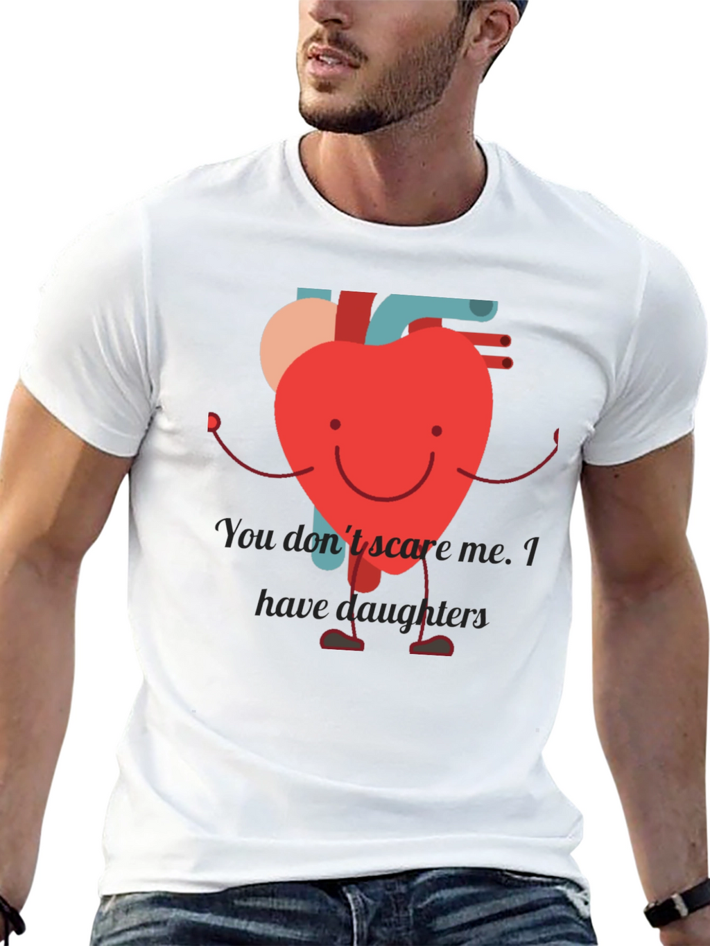 Heart Dad T-Shirt - Daughter Protection