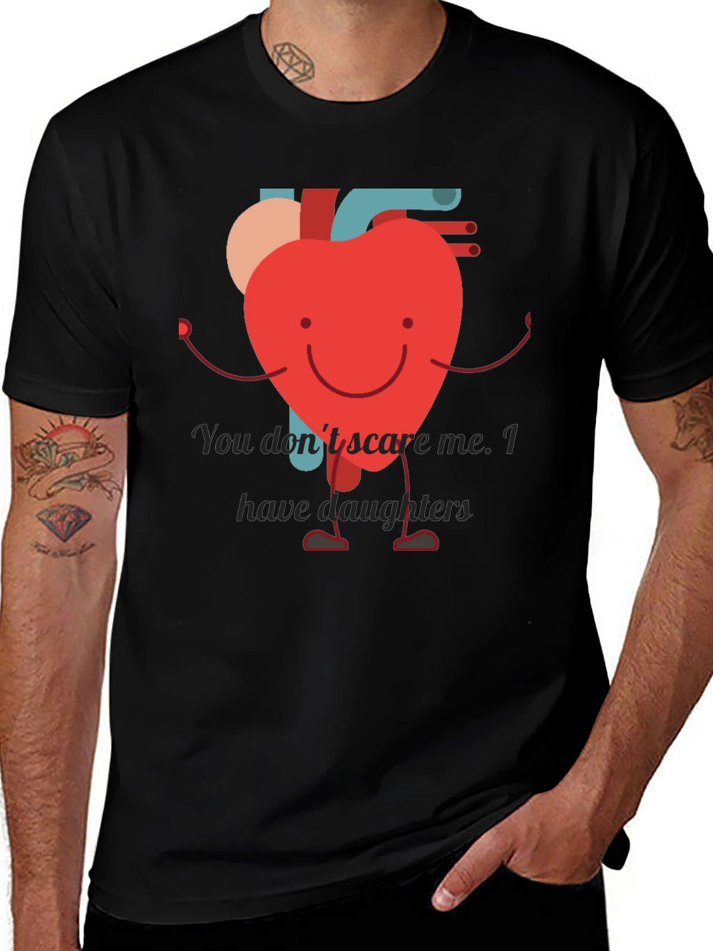 Heart Dad T-Shirt - Daughter Protection
