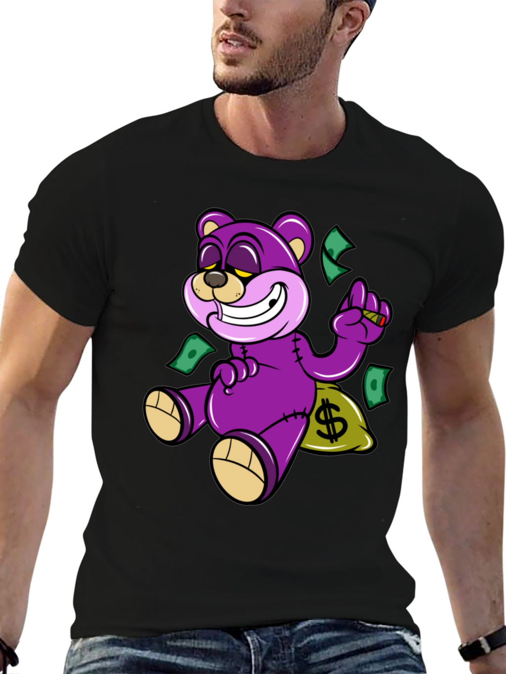 Purple Money Bear T-Shirt