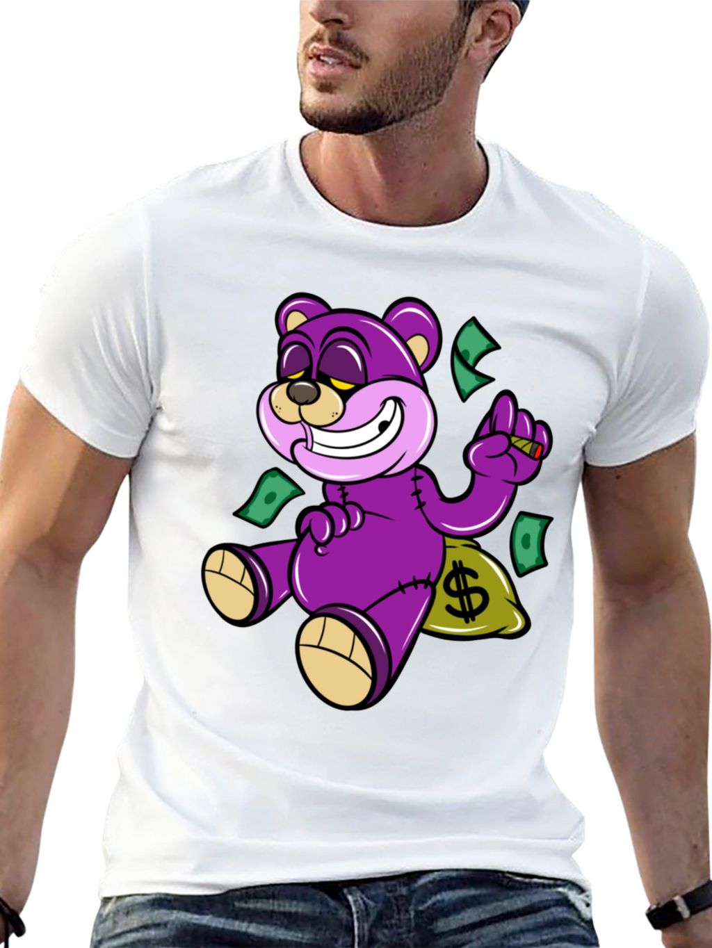 Purple Money Bear T-Shirt