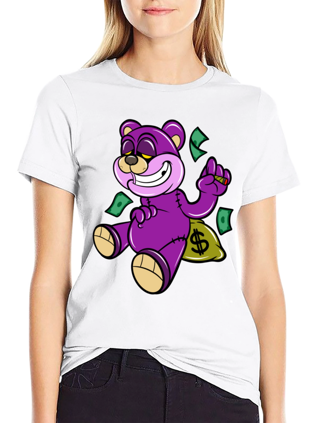 Purple Money Bear T-Shirt