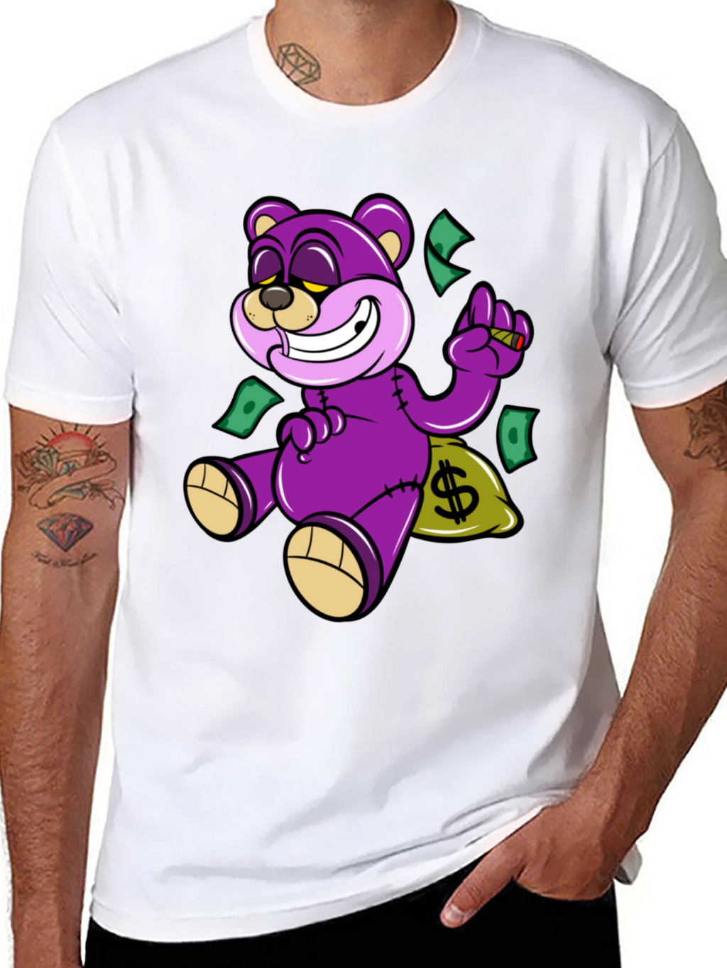 Purple Money Bear T-Shirt