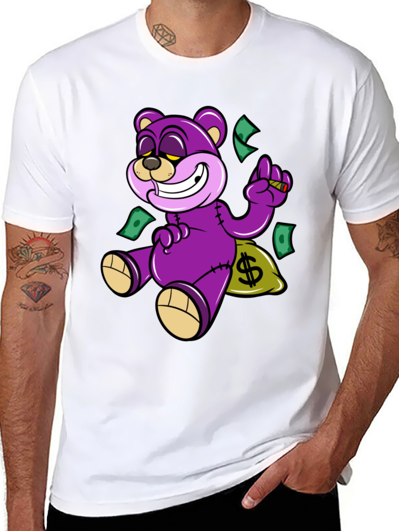 Purple Money Bear T-Shirt