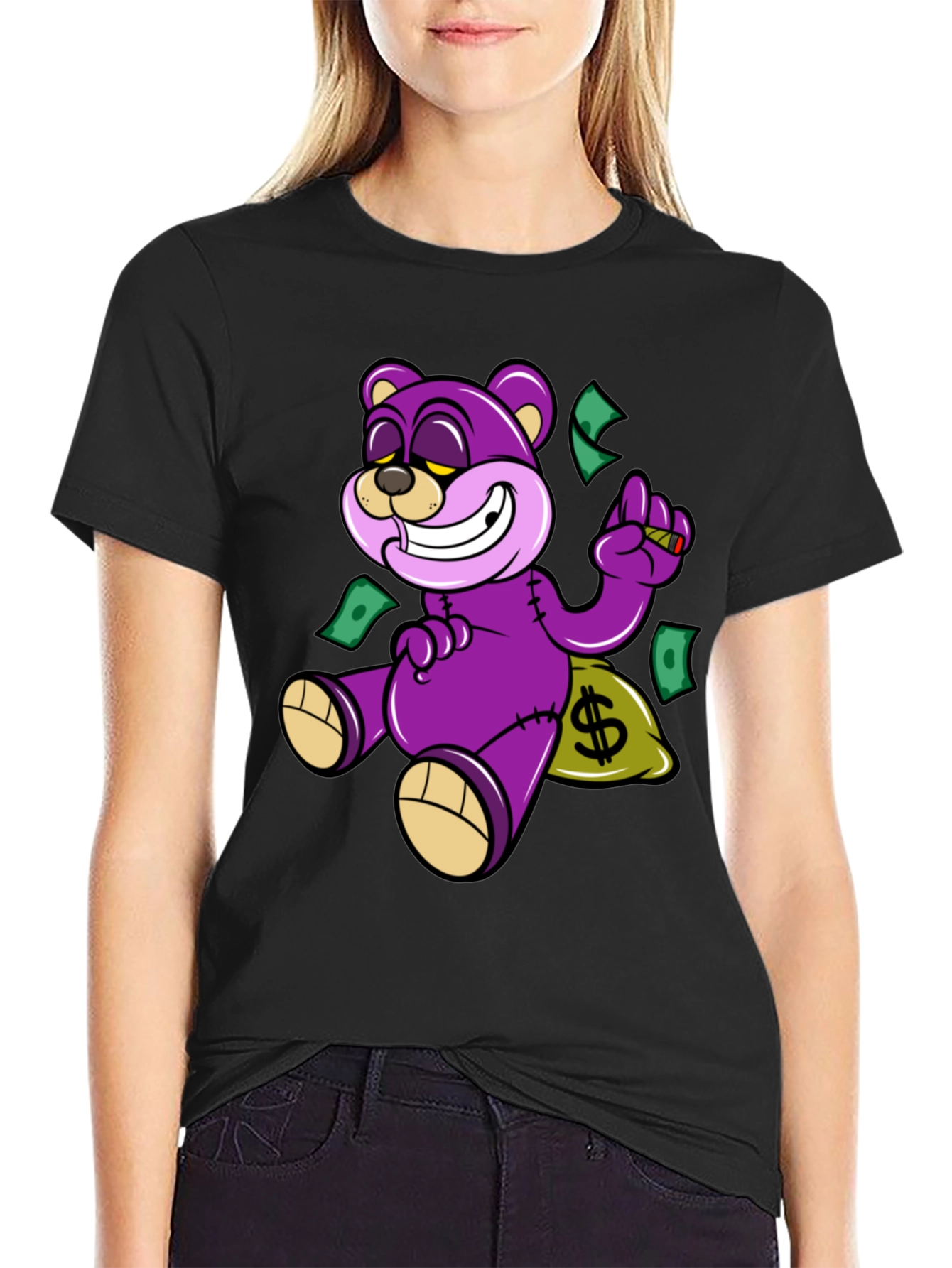 Purple Money Bear T-Shirt