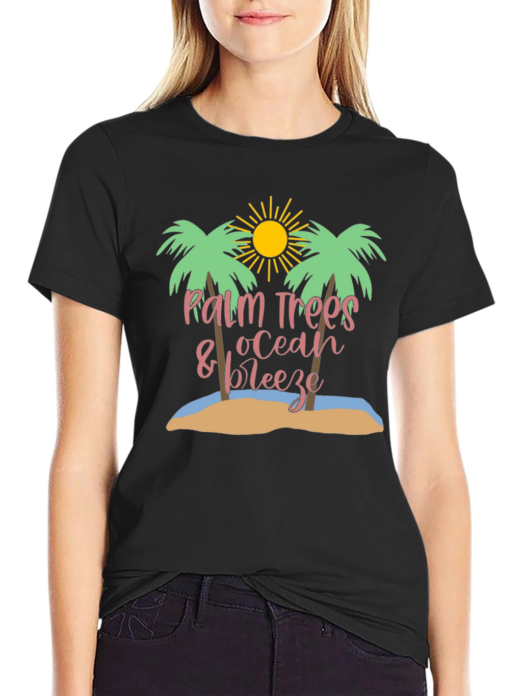 Palm Trees Ocean Breeze Graphic Tee