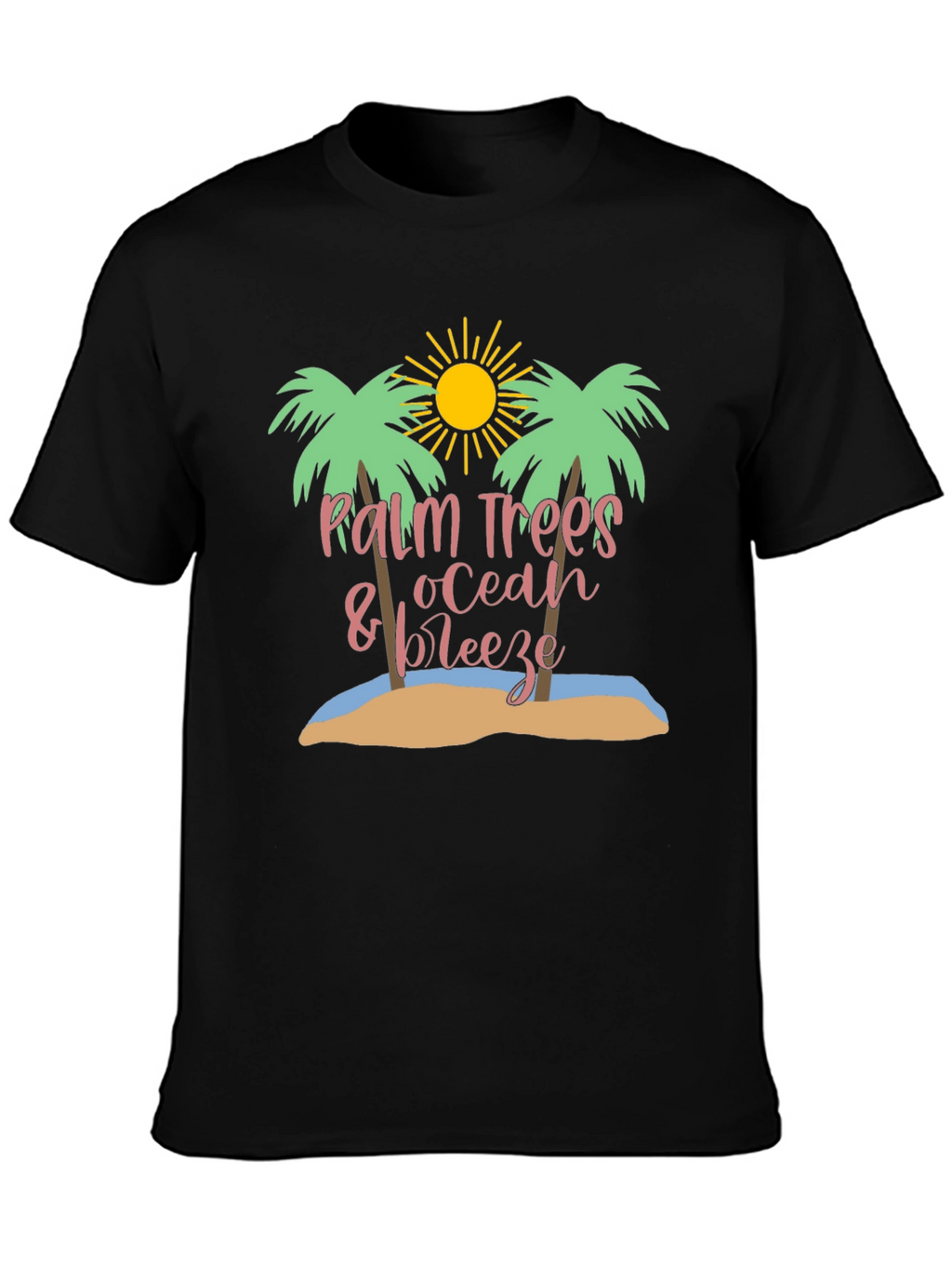 Palm Trees Ocean Breeze Graphic Tee