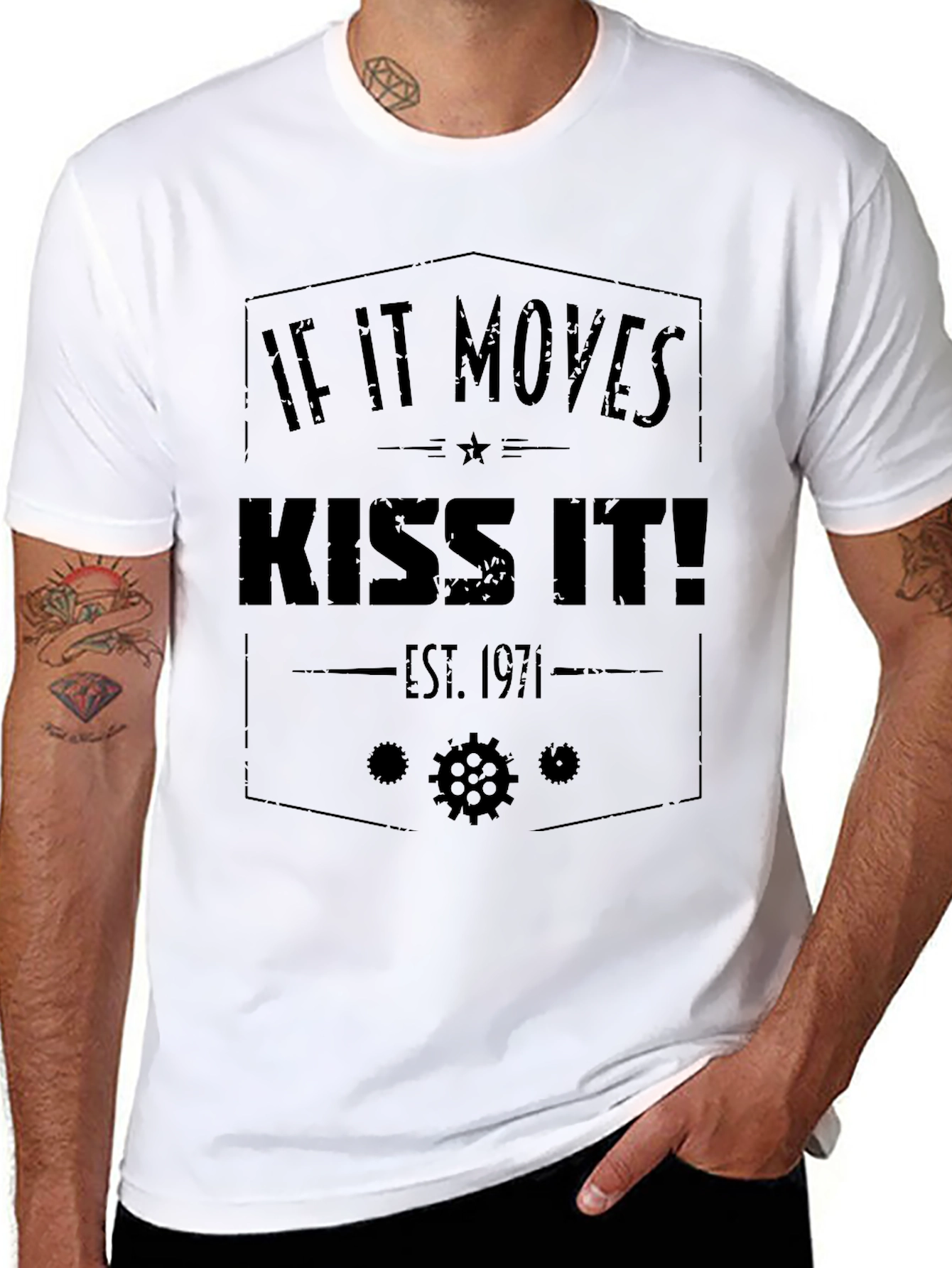 If It Moves Kiss It T-Shirt - Est. 1971