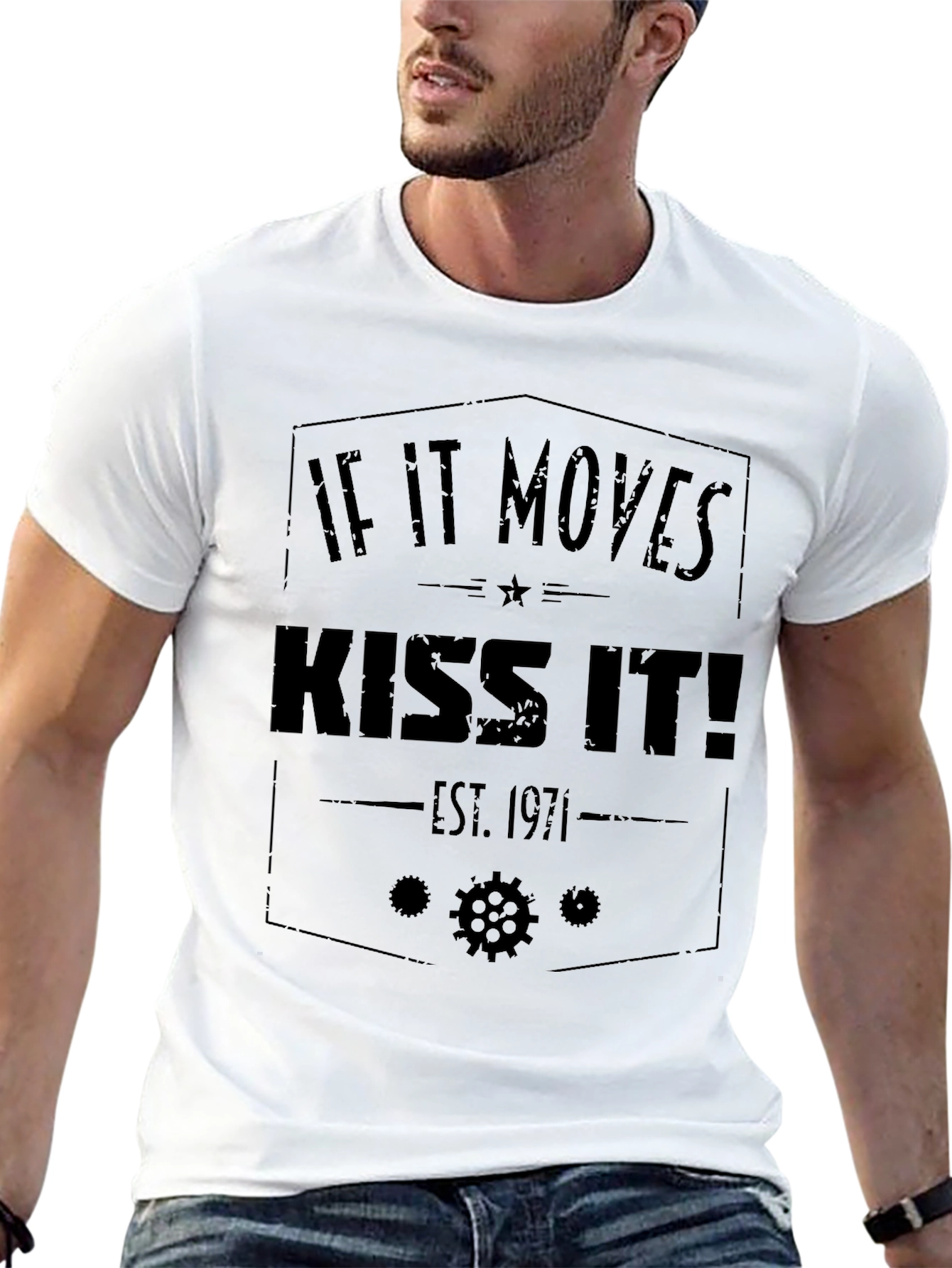 If It Moves Kiss It T-Shirt - Est. 1971