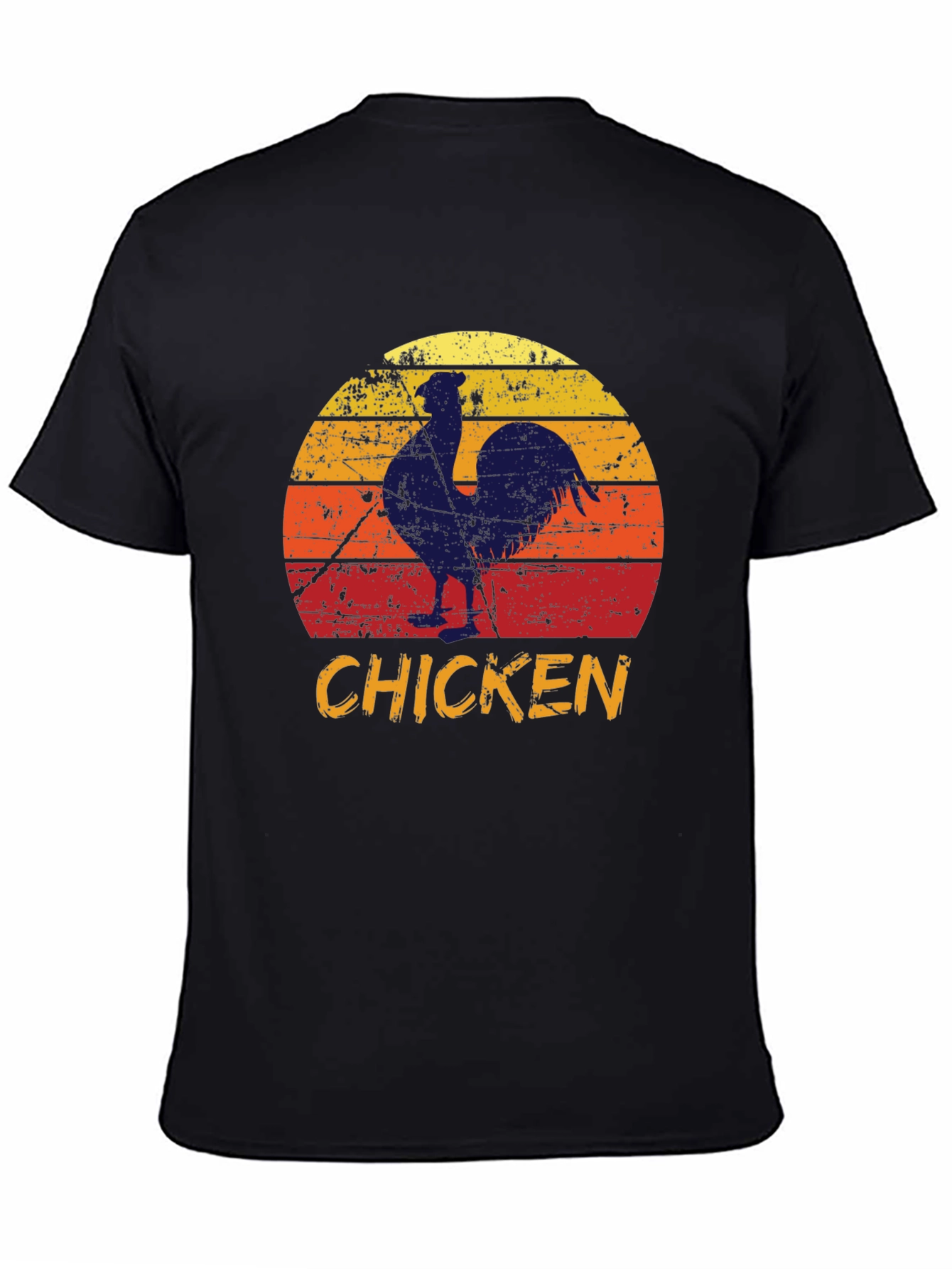 Retro Chicken Graphic Tee - Farm Animal T-Shirt