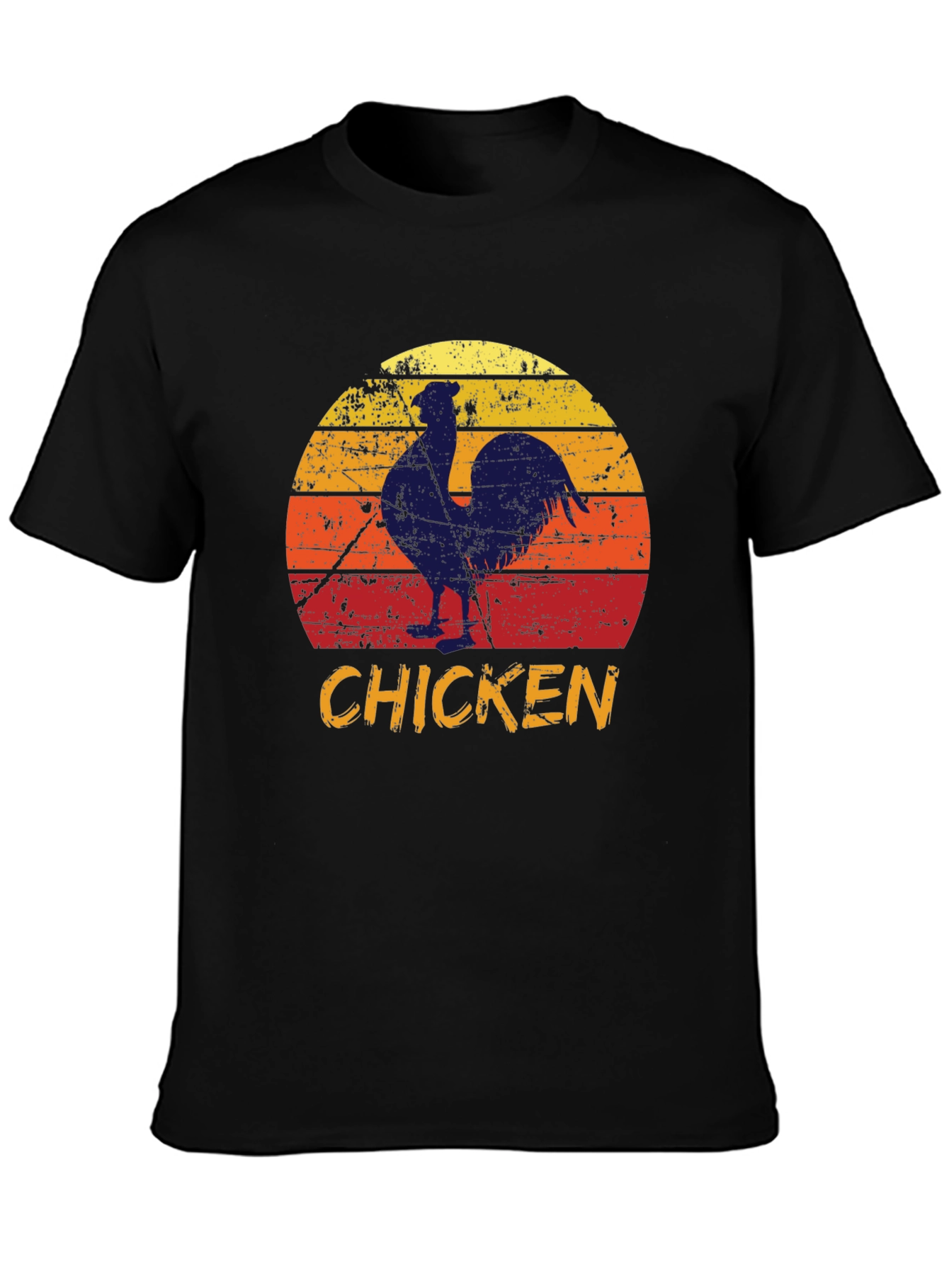 Retro Chicken Graphic Tee - Farm Animal T-Shirt