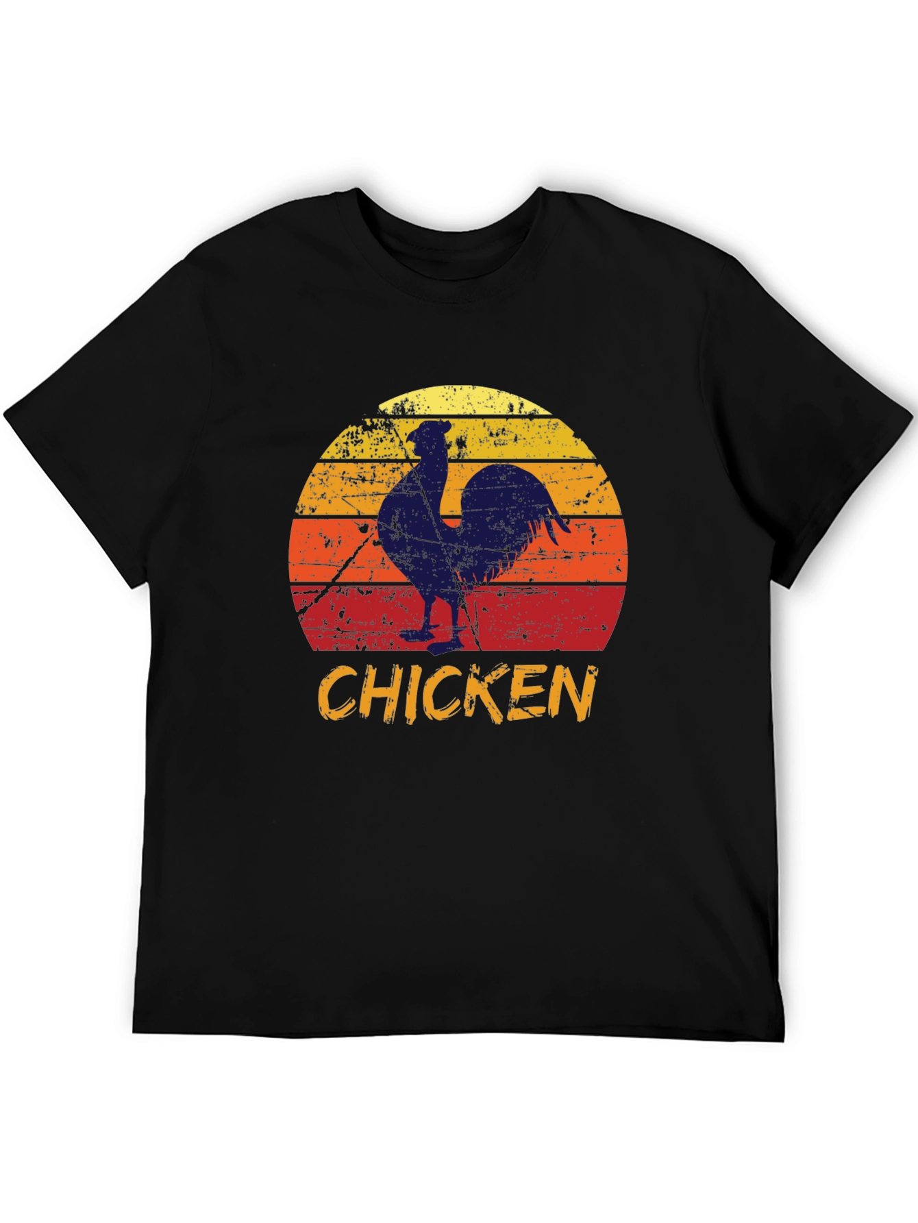 Retro Chicken Graphic Tee - Farm Animal T-Shirt