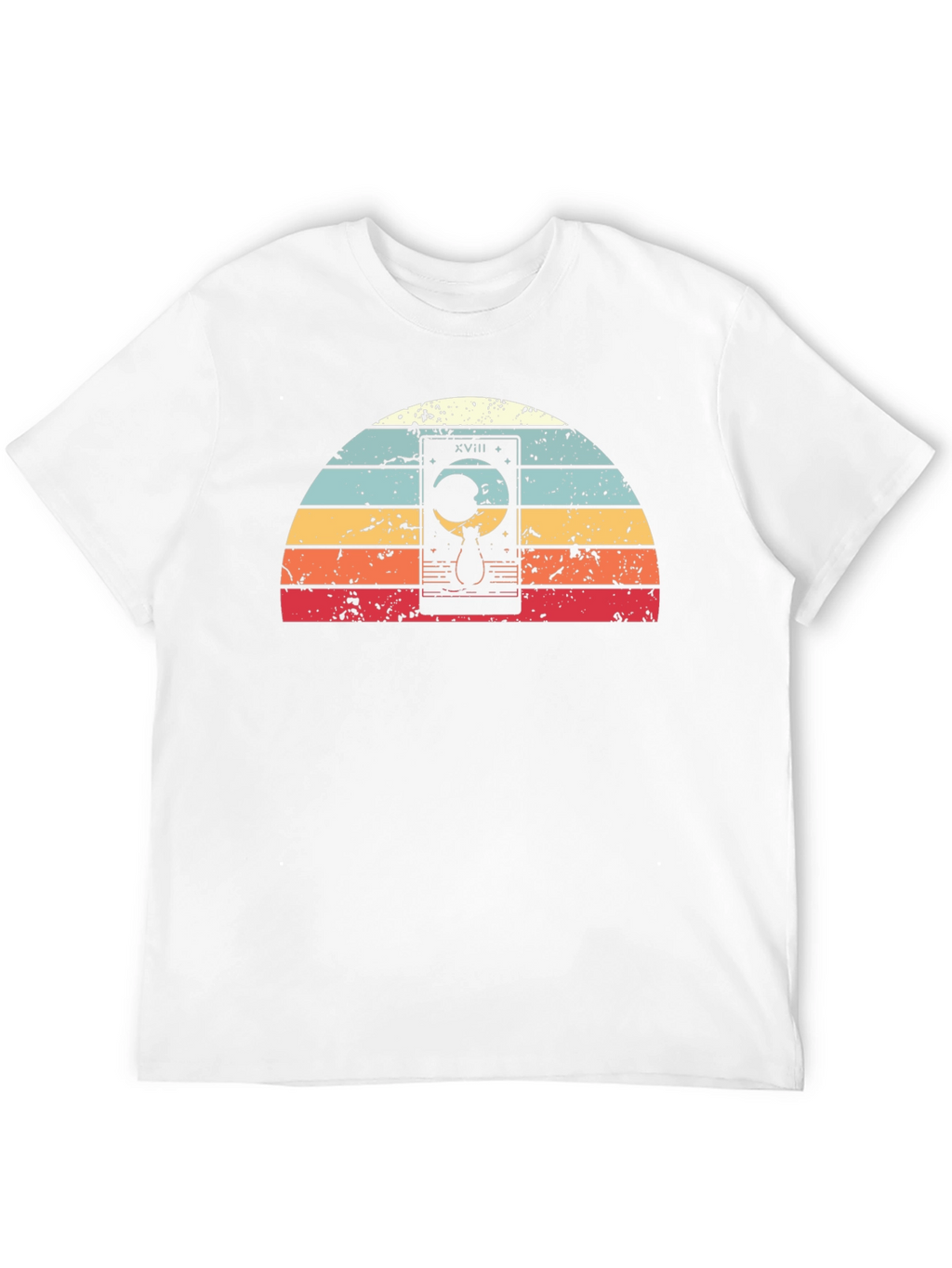 Tarot Cat Moon Retro T-Shirt